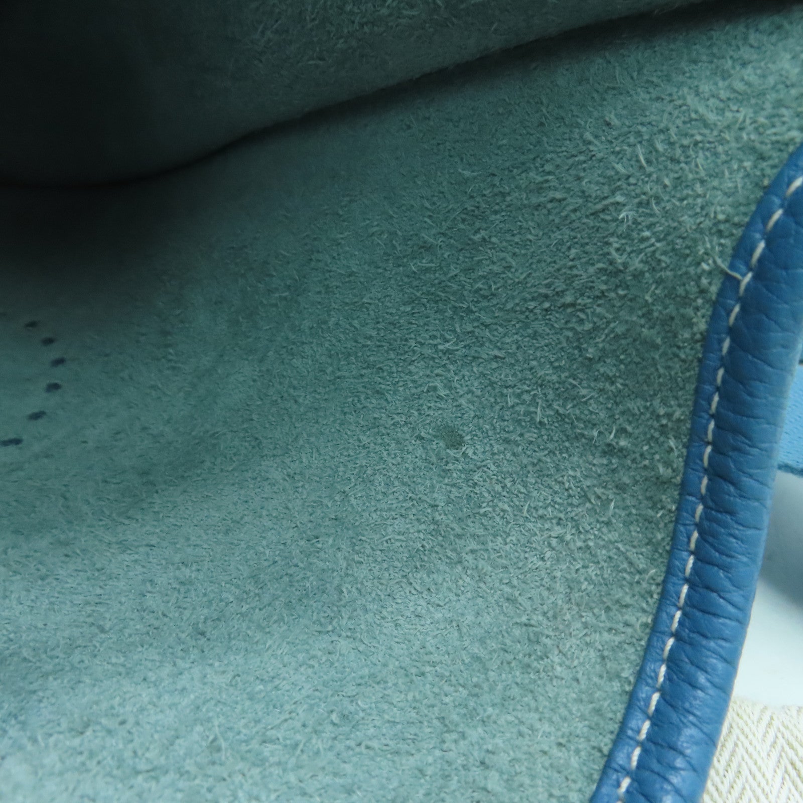 HERMES Clemence皮革Evelyne PM Shoulder Bag銀扣肩背袋藍色