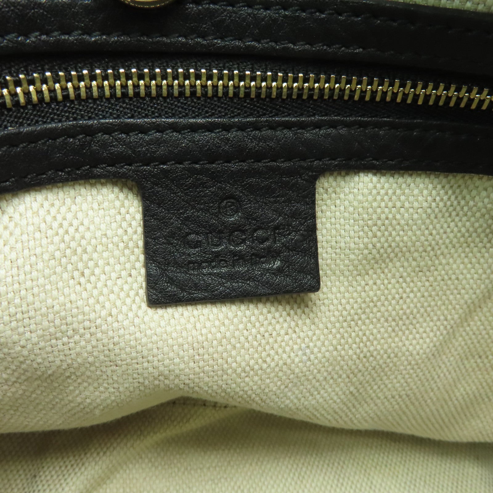GUCCI 牛皮皮革Chain Shoulder Bag金扣鏈帶肩背袋黒色