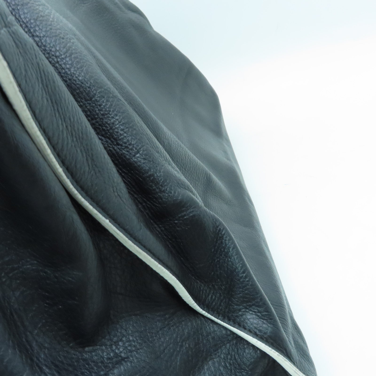 BALENCIAGA Sheepskin Leather Papier A4 Tote Gold Buckle Handle Shoulder Backpack Black