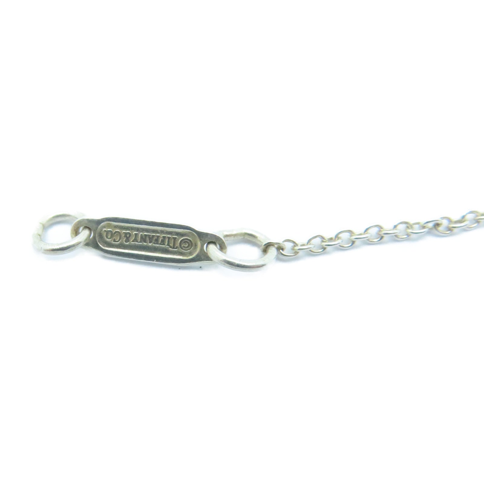 TIFFANY＆CO 925純銀Interlocking Circles Pendant Necklace項鍊銀色