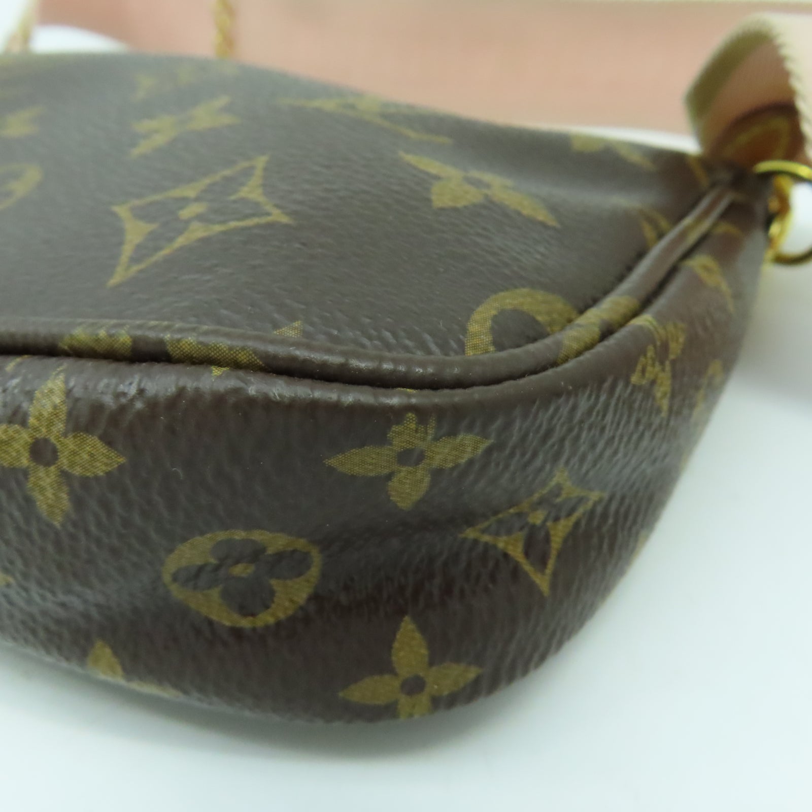 LOUIS VUITTON Monogram Multipochette Accessories金扣手挽肩背兩用袋啡色
