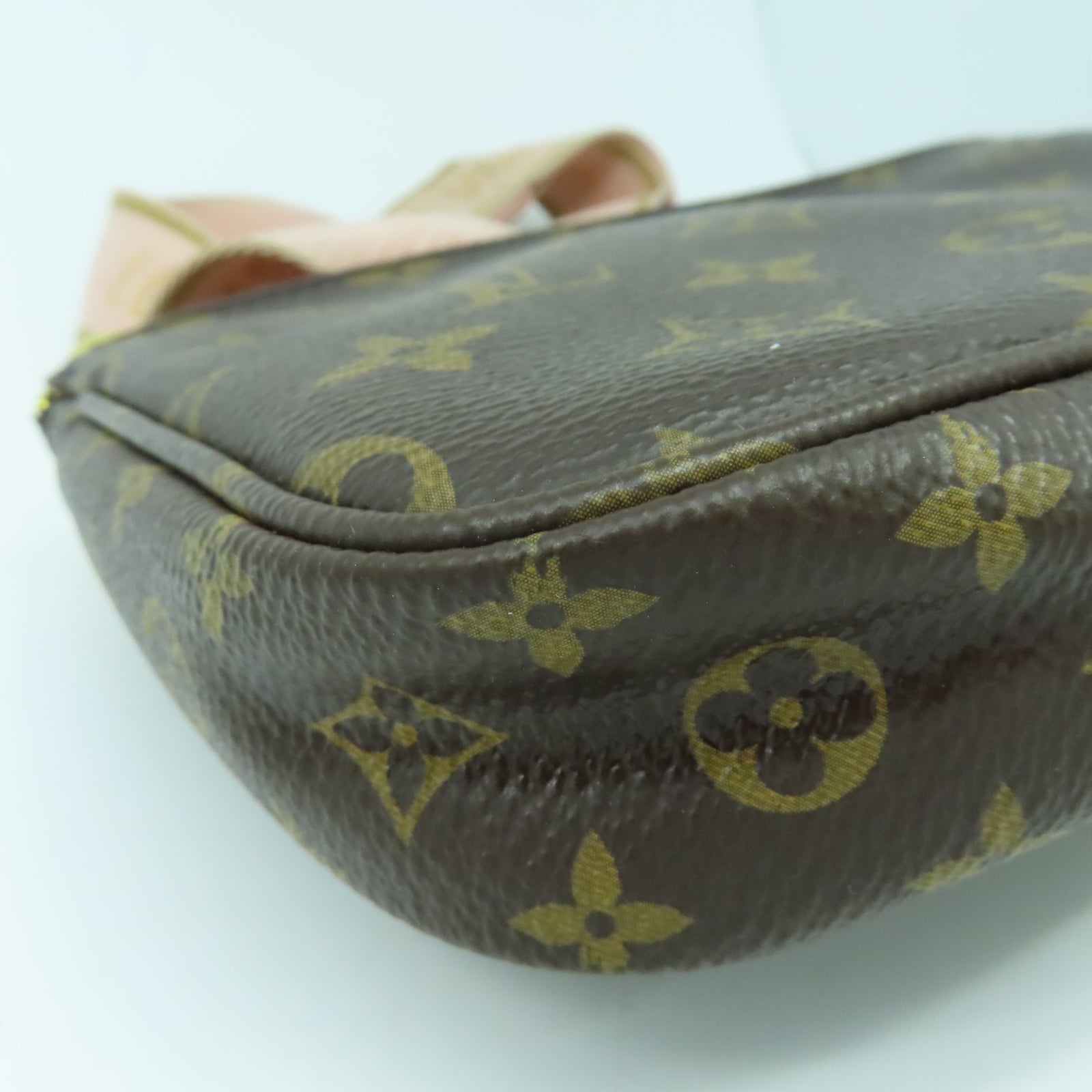 LOUIS VUITTON Monogram Multipochette Accessories金扣手挽肩背兩用袋啡色