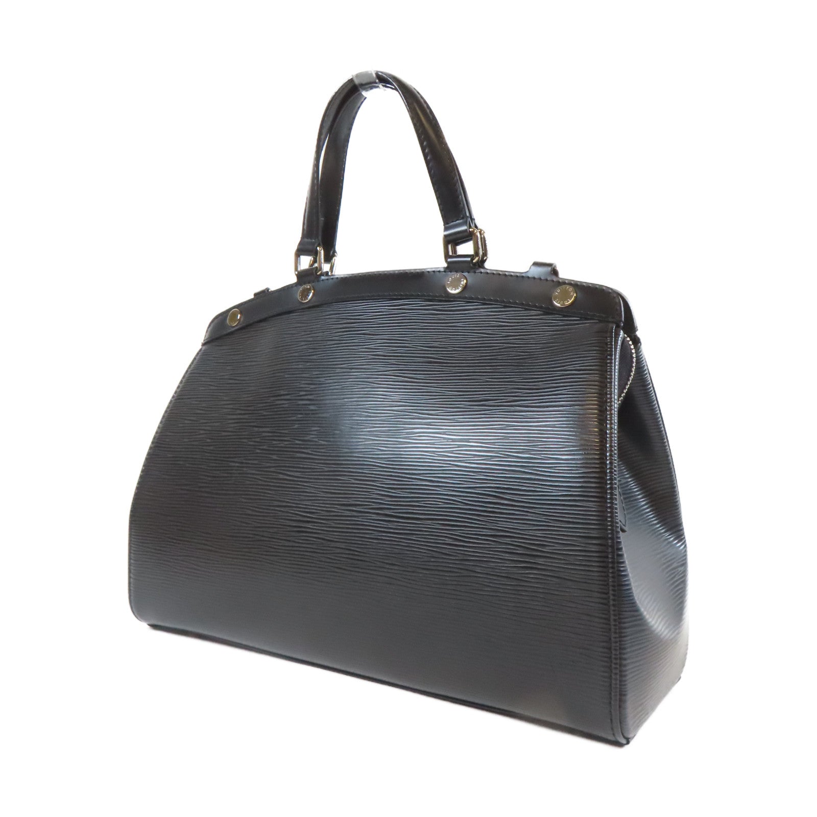 LOUIS VUITTON Epi Bera MM銀扣手挽肩背兩用袋黑色