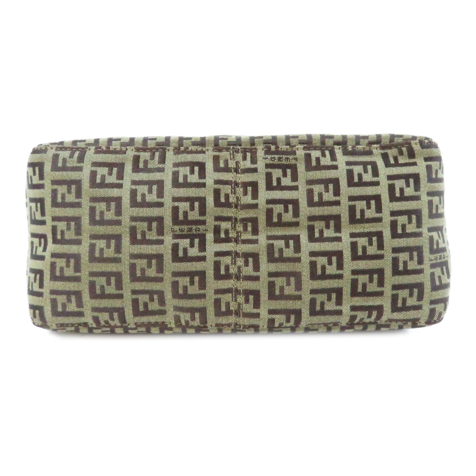 FENDI 帆布Zucchino金扣手挽袋啡色