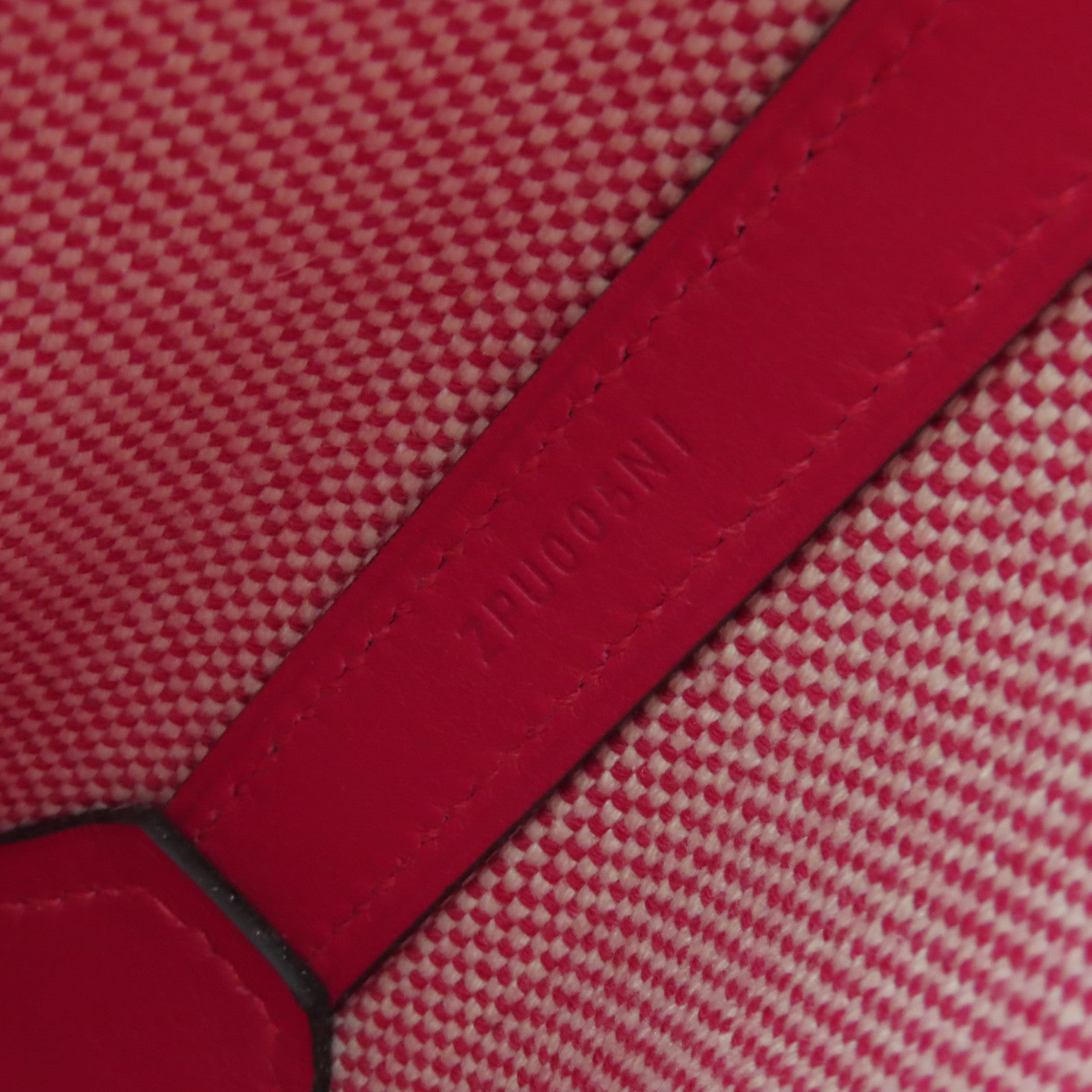 HERMES 帆布Cabas H en Biais手挽肩背兩用袋Rose Shocking粉紅色
