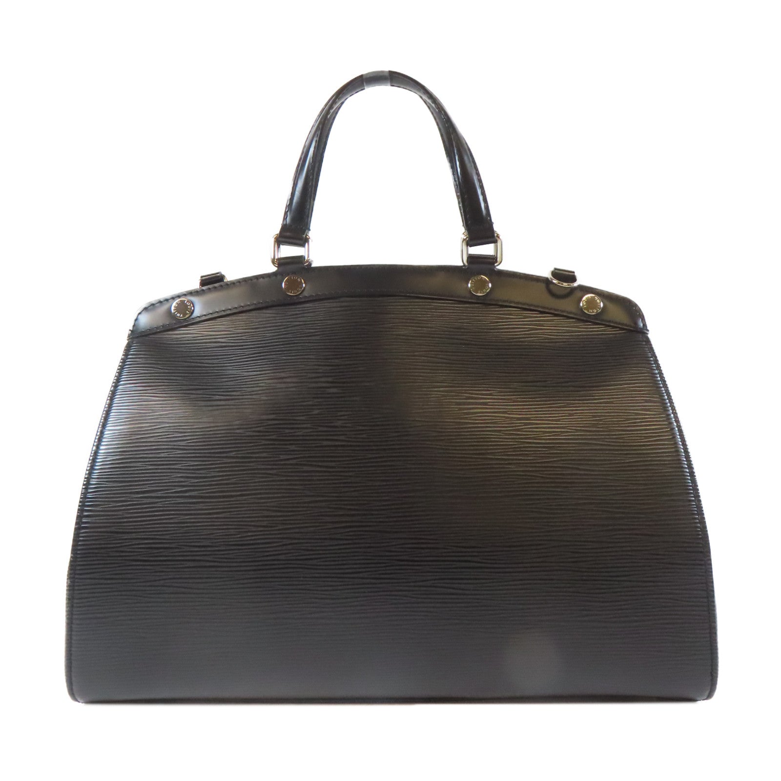 LOUIS VUITTON Epi Bera MM銀扣手挽肩背兩用袋黑色