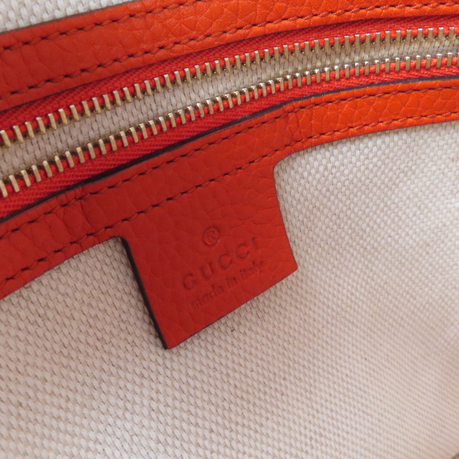 GUCCI 牛皮皮革Soho 2Way Shoulder Bag手挽肩背兩用袋橙色