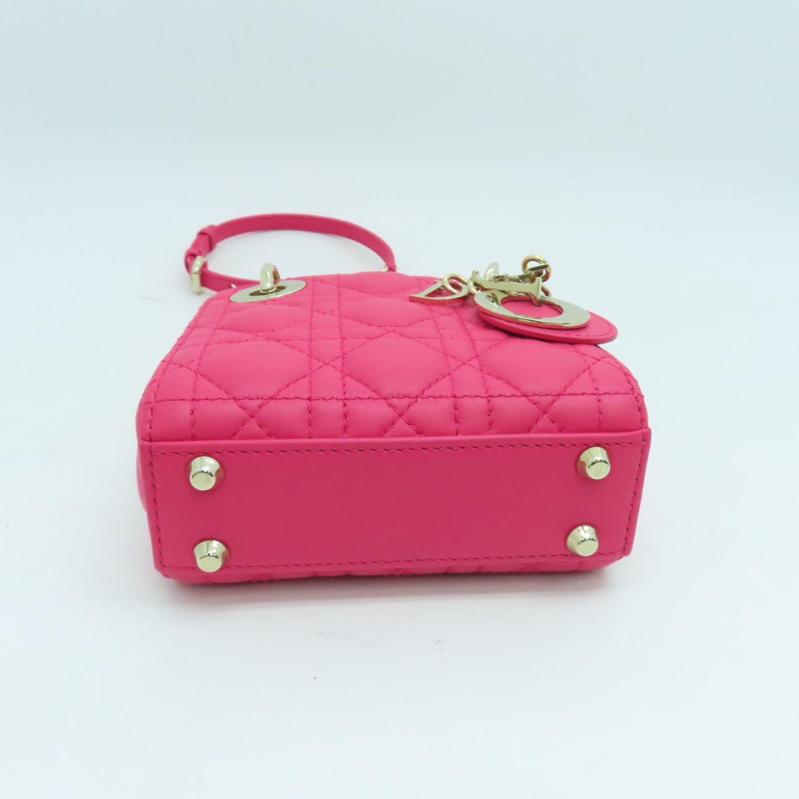 Dior 羊皮皮革Shoulder Bag金扣肩背袋粉紅色