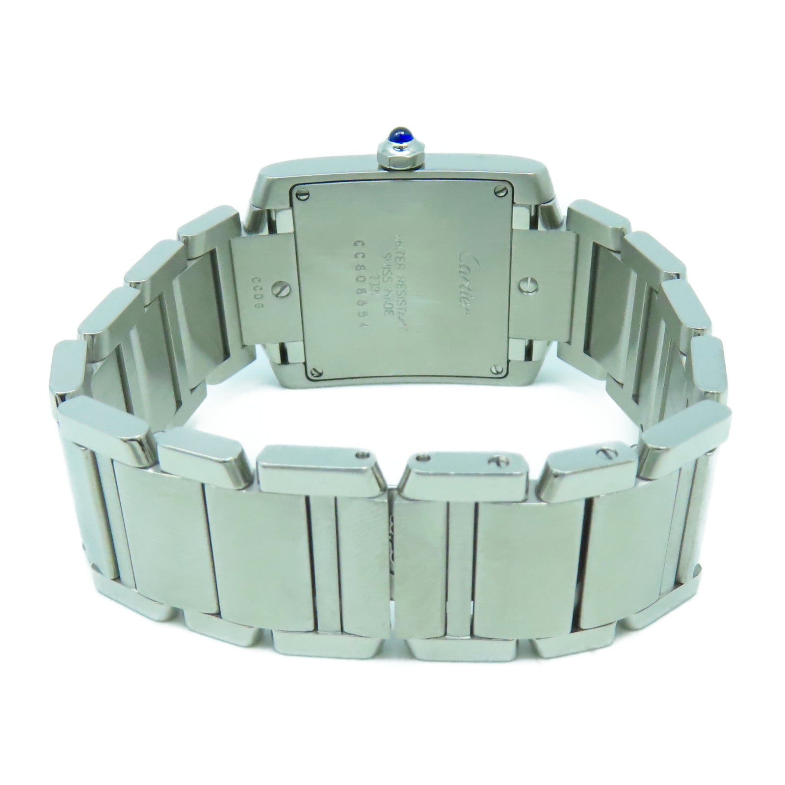 CARTIER Tank Francaise不鏽鋼手錶石英機芯白色