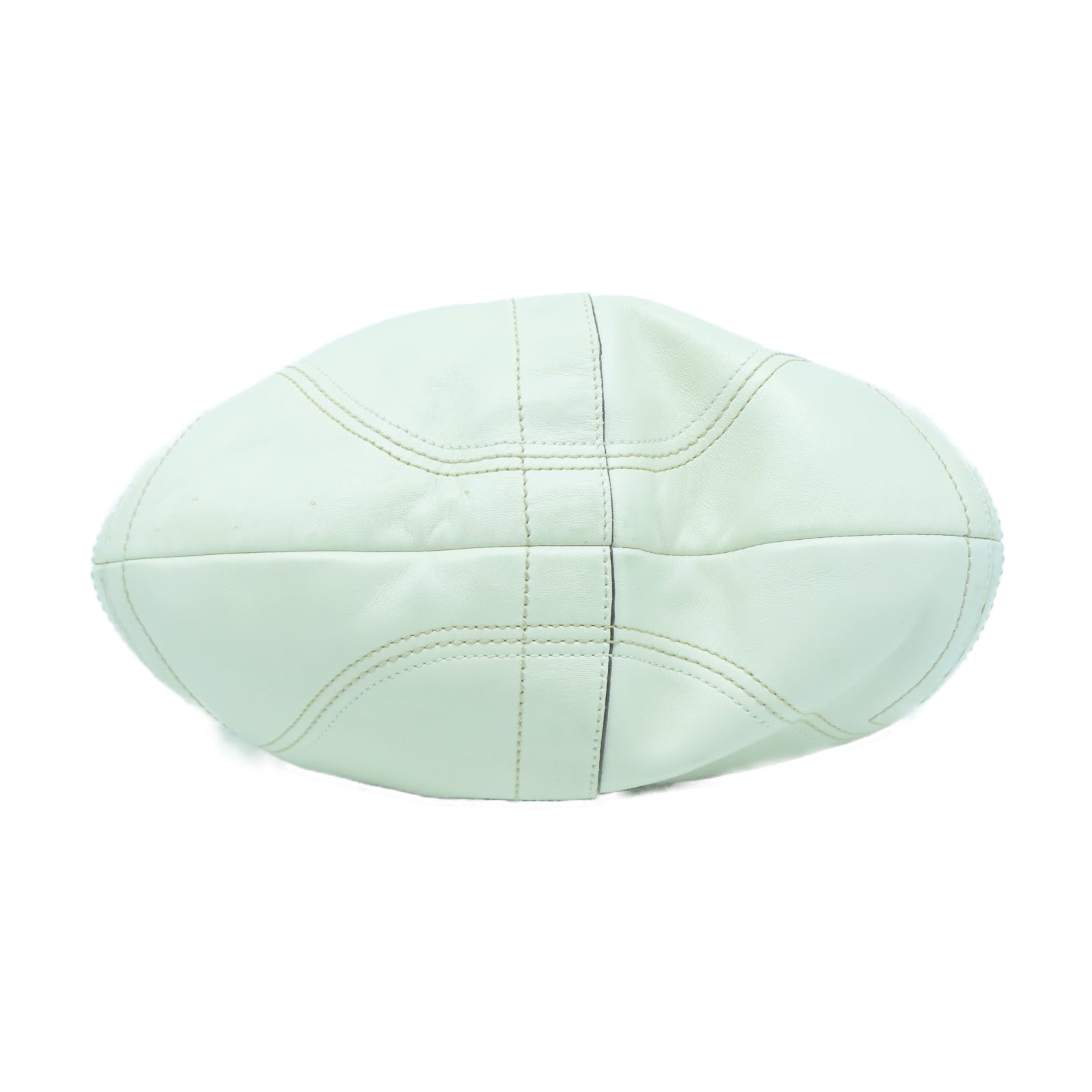 COACH 牛皮皮革Shoulder Bag銀扣肩背袋白色