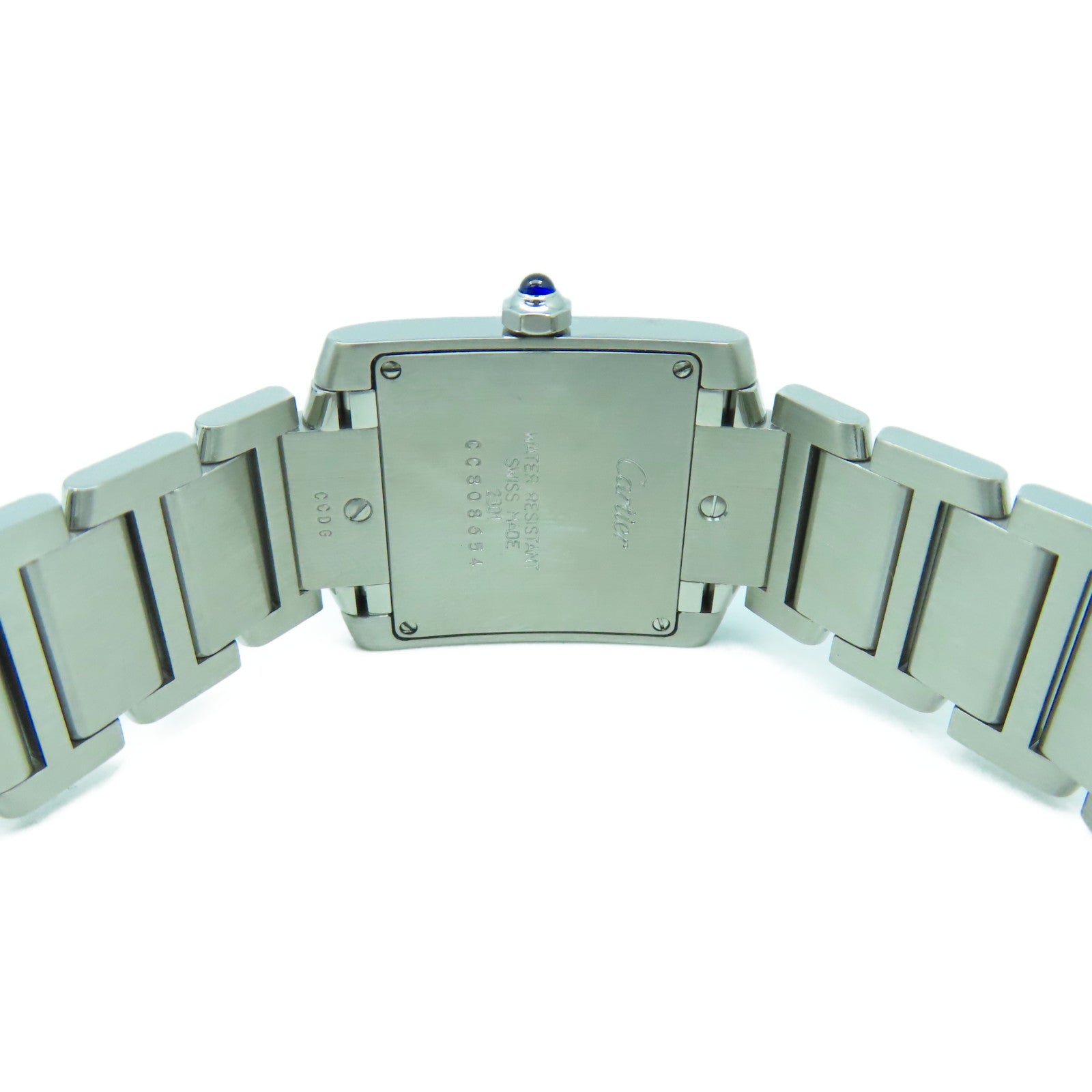 CARTIER Tank Francaise不鏽鋼手錶石英機芯白色