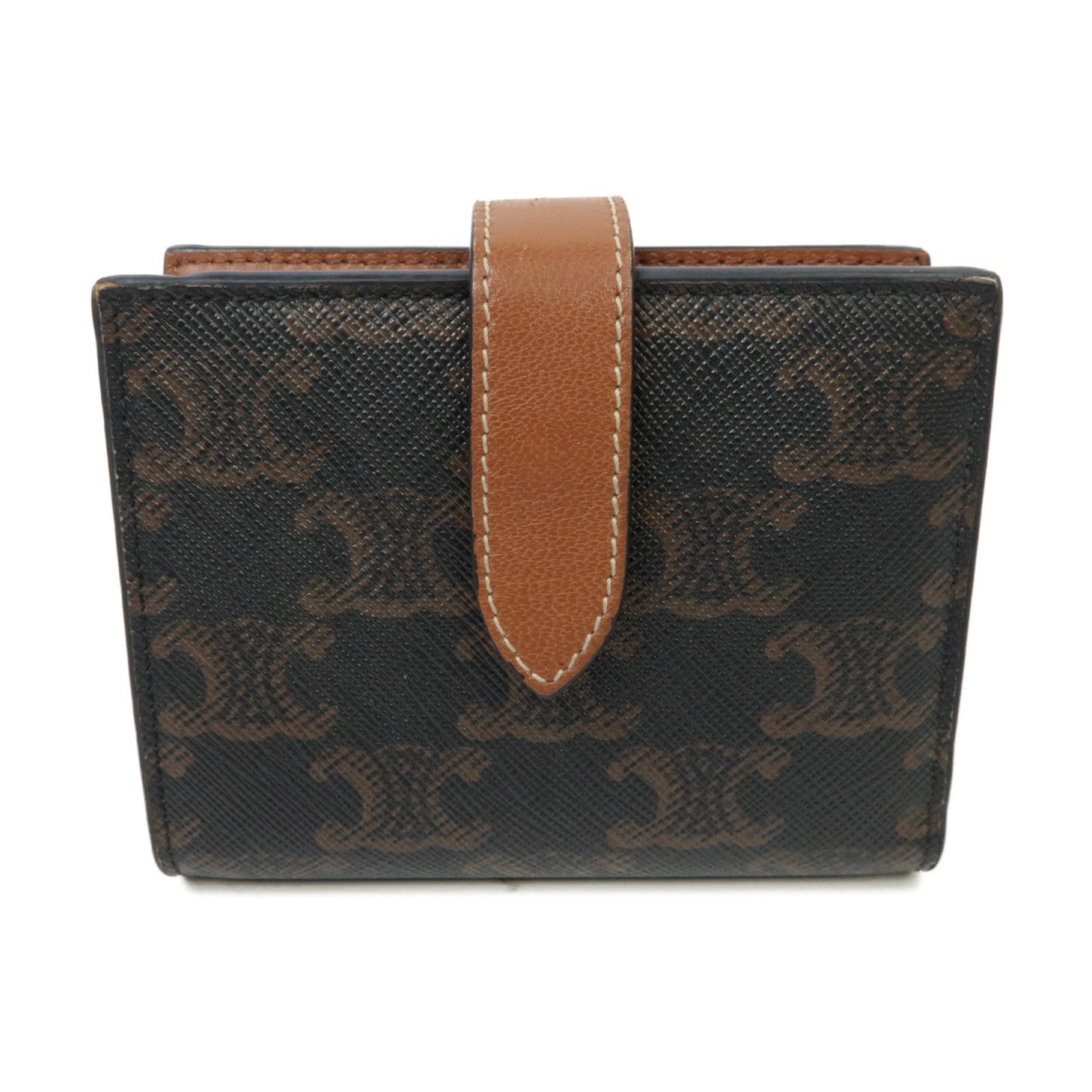CELINE 塗層帆布Wallet金扣錢包啡色