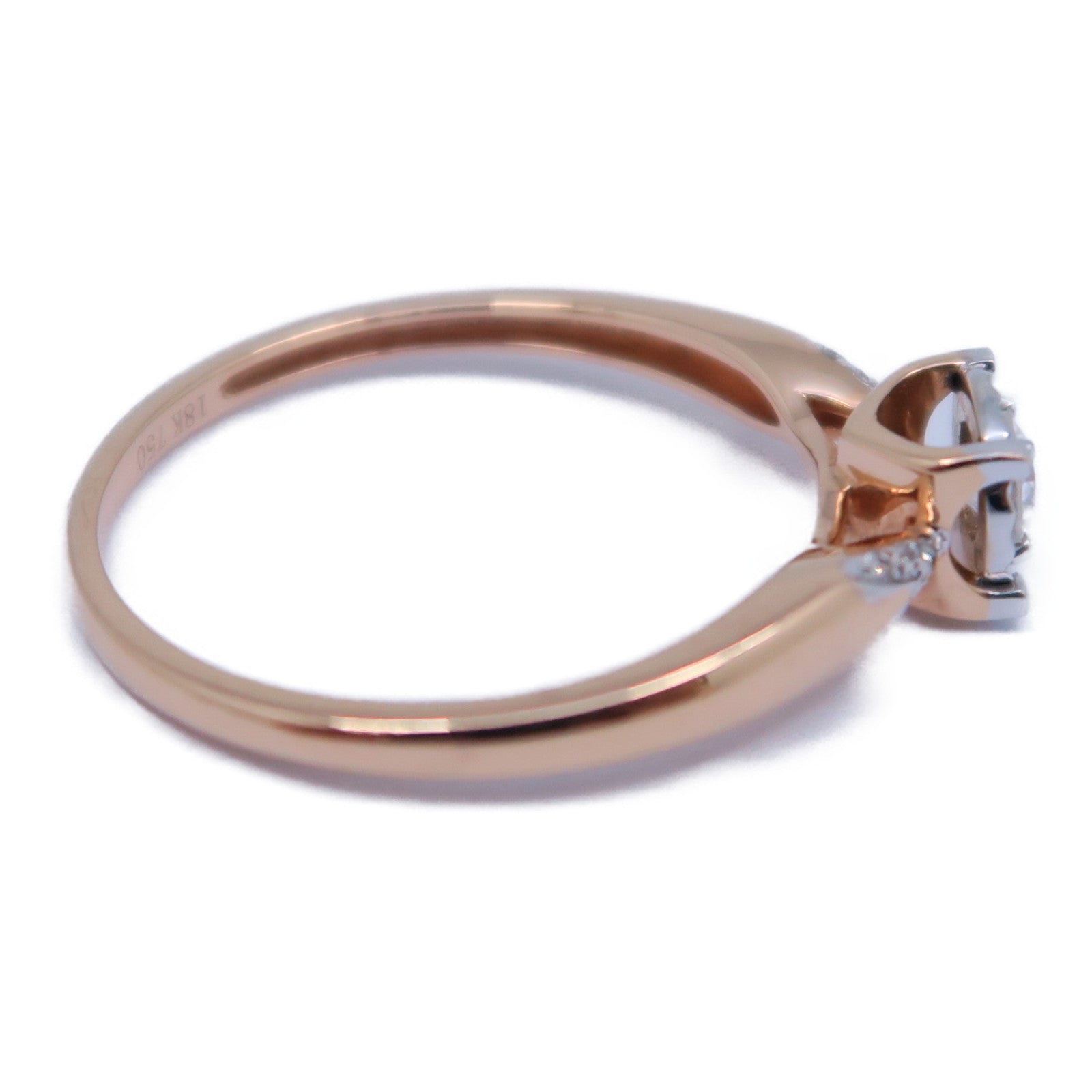 JEWELRY 18K玫瑰金Diamond Ring 0.18ct鑽石戒指US#6.5