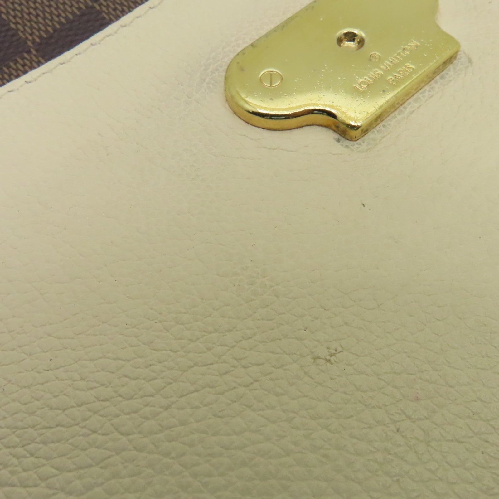 LOUIS VUITTON Damier Vavin PM金扣肩背袋啡色
