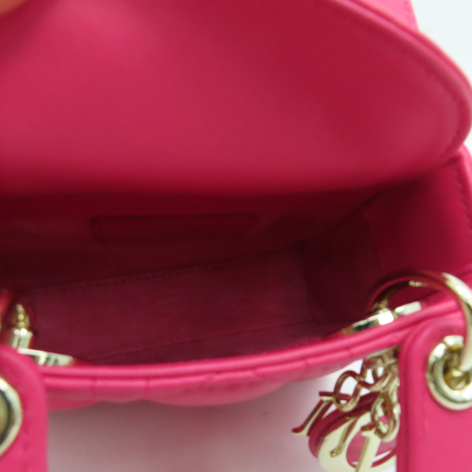 Dior 羊皮皮革Shoulder Bag金扣肩背袋粉紅色
