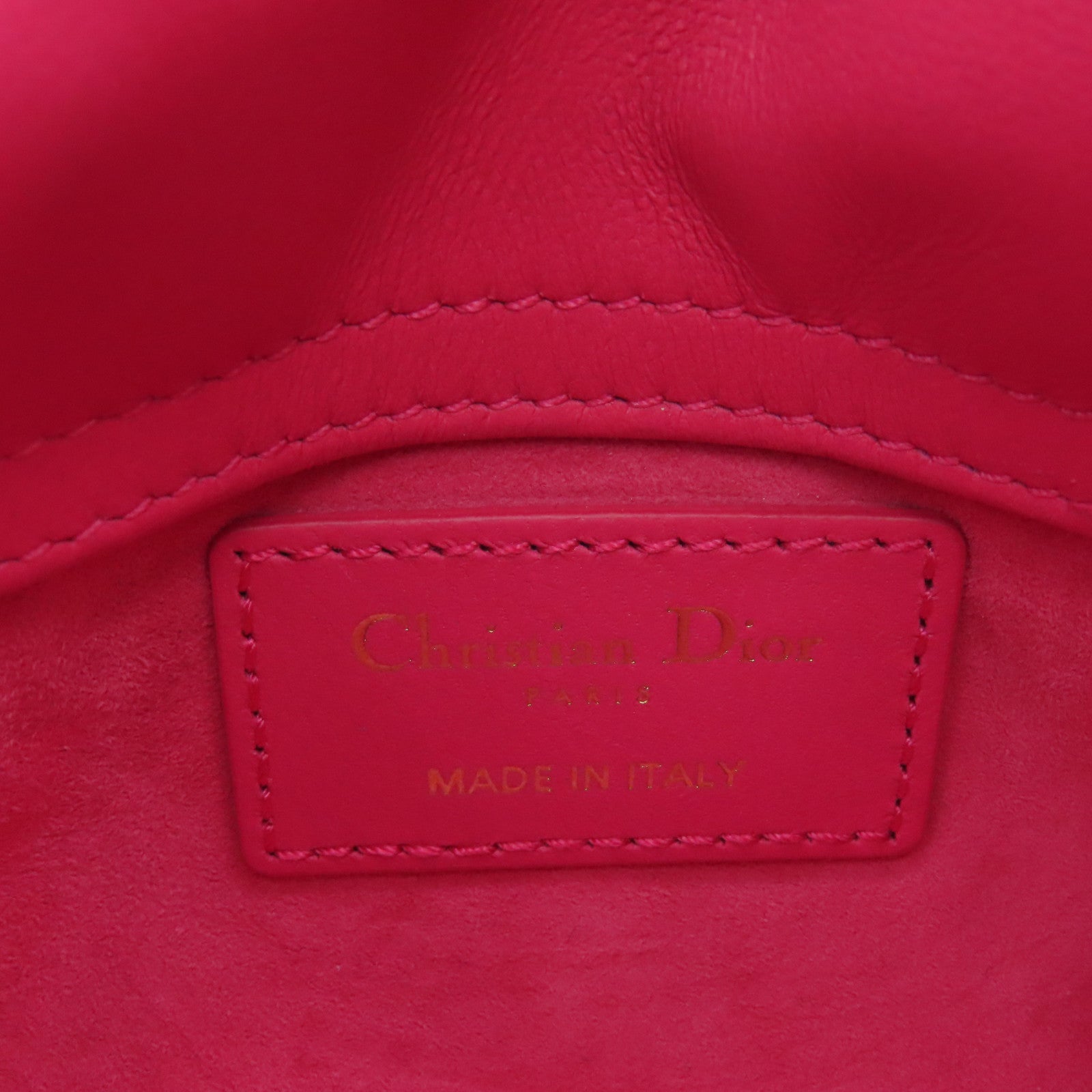 Dior 羊皮皮革Shoulder Bag金扣肩背袋粉紅色