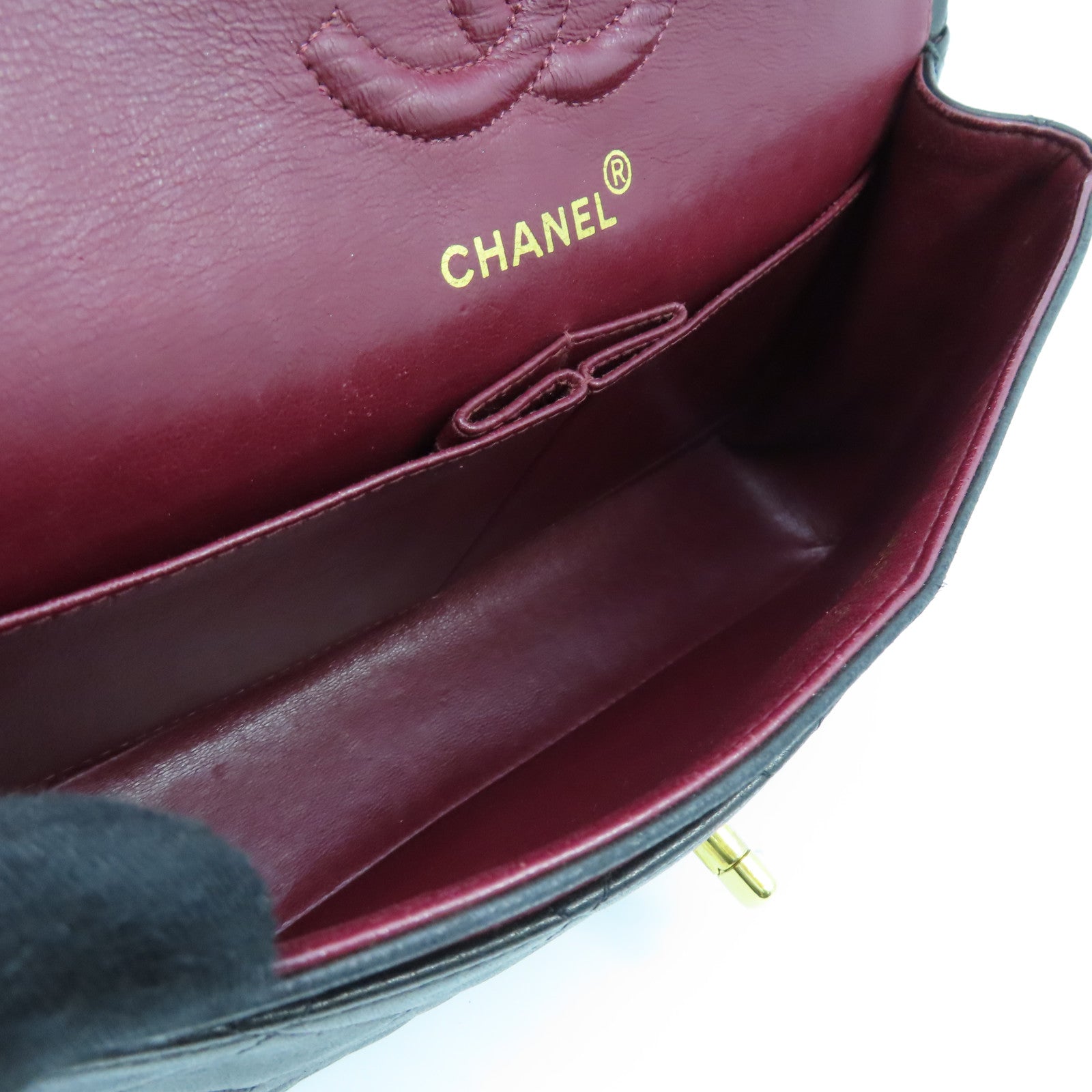 CHANEL 【激減優惠】菱格皮革Classic Chain Shoulder Bag金扣鏈帶肩背袋黑色