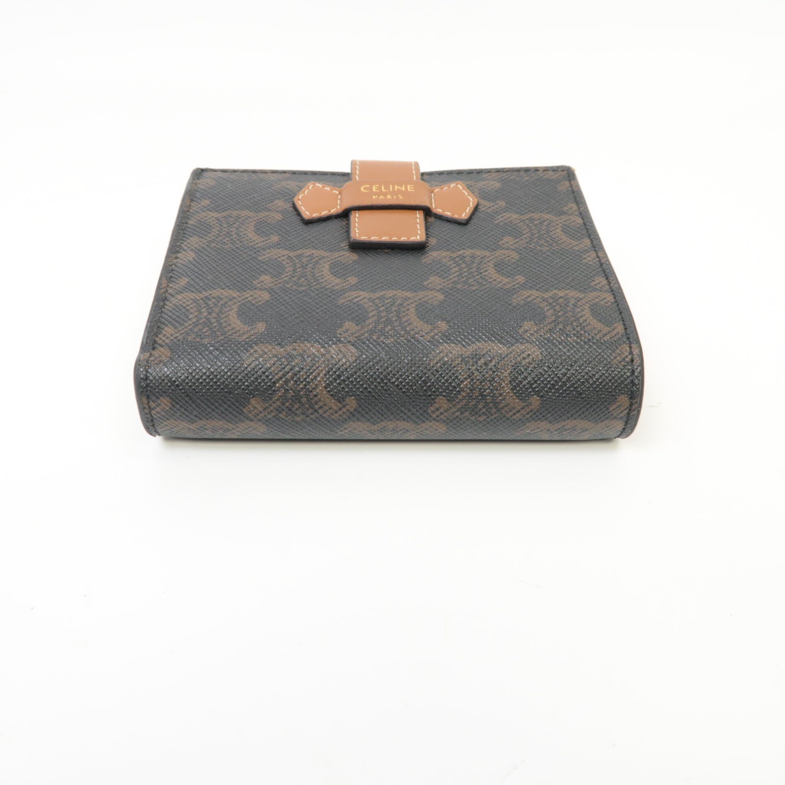 CELINE 塗層帆布Wallet金扣錢包啡色