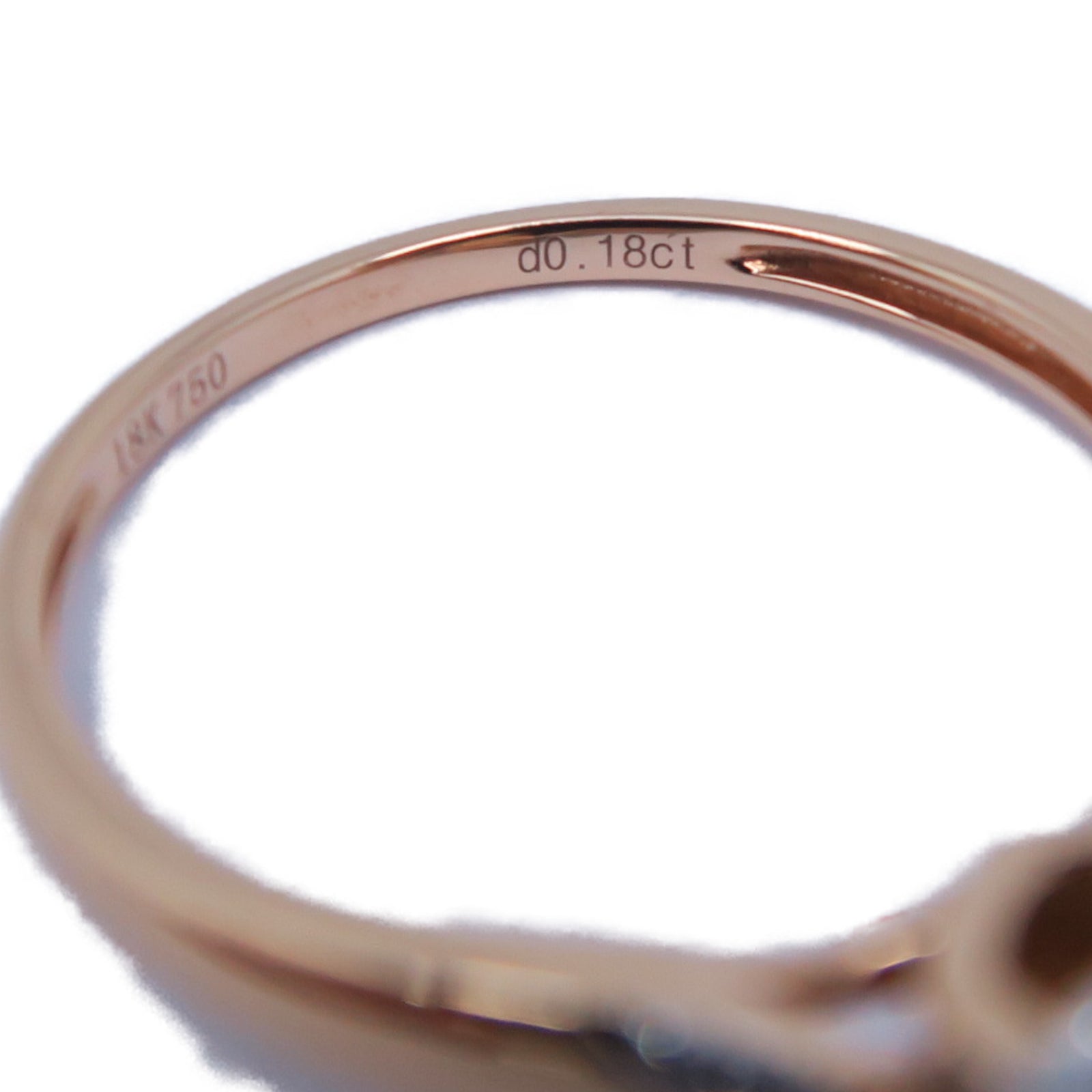 JEWELRY 18K玫瑰金Diamond Ring 0.18ct鑽石戒指US#6.5