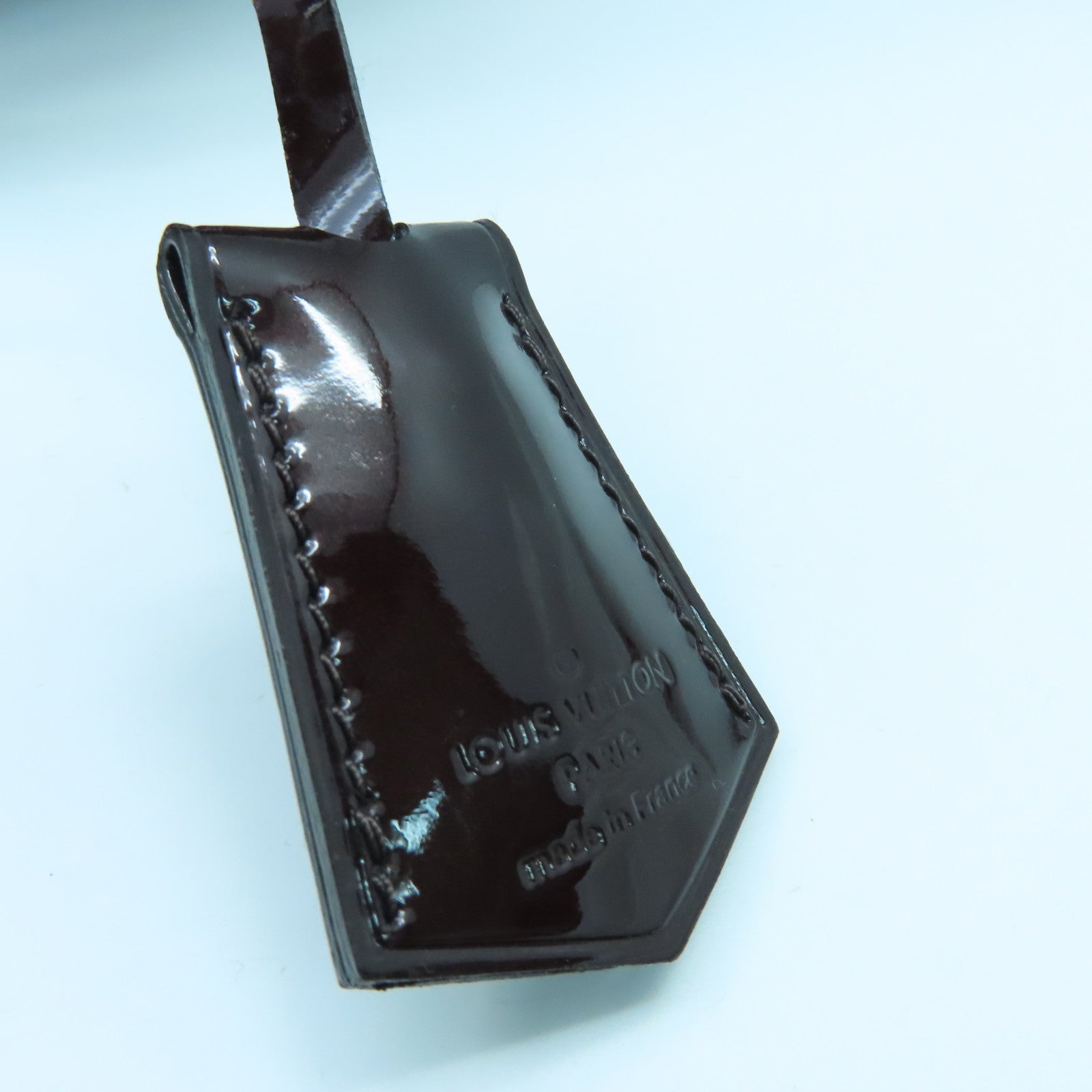 LOUIS VUITTON Monogram Vernis Alma GM金扣手挽袋紫色