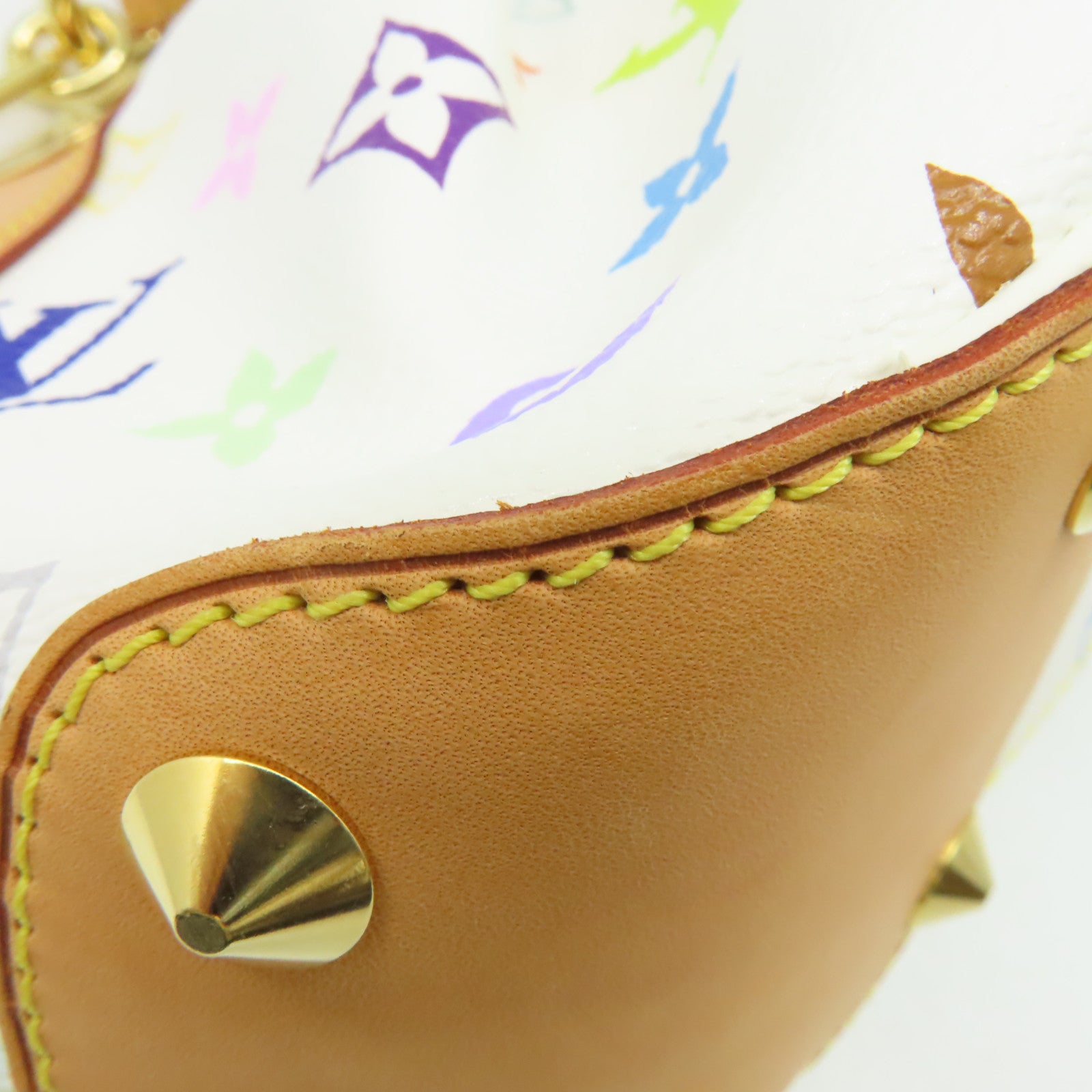 LOUIS VUITTON Monogram Multicolore Judy PM 2way Shoulder Bag金扣手挽肩背兩用袋白色/啡色