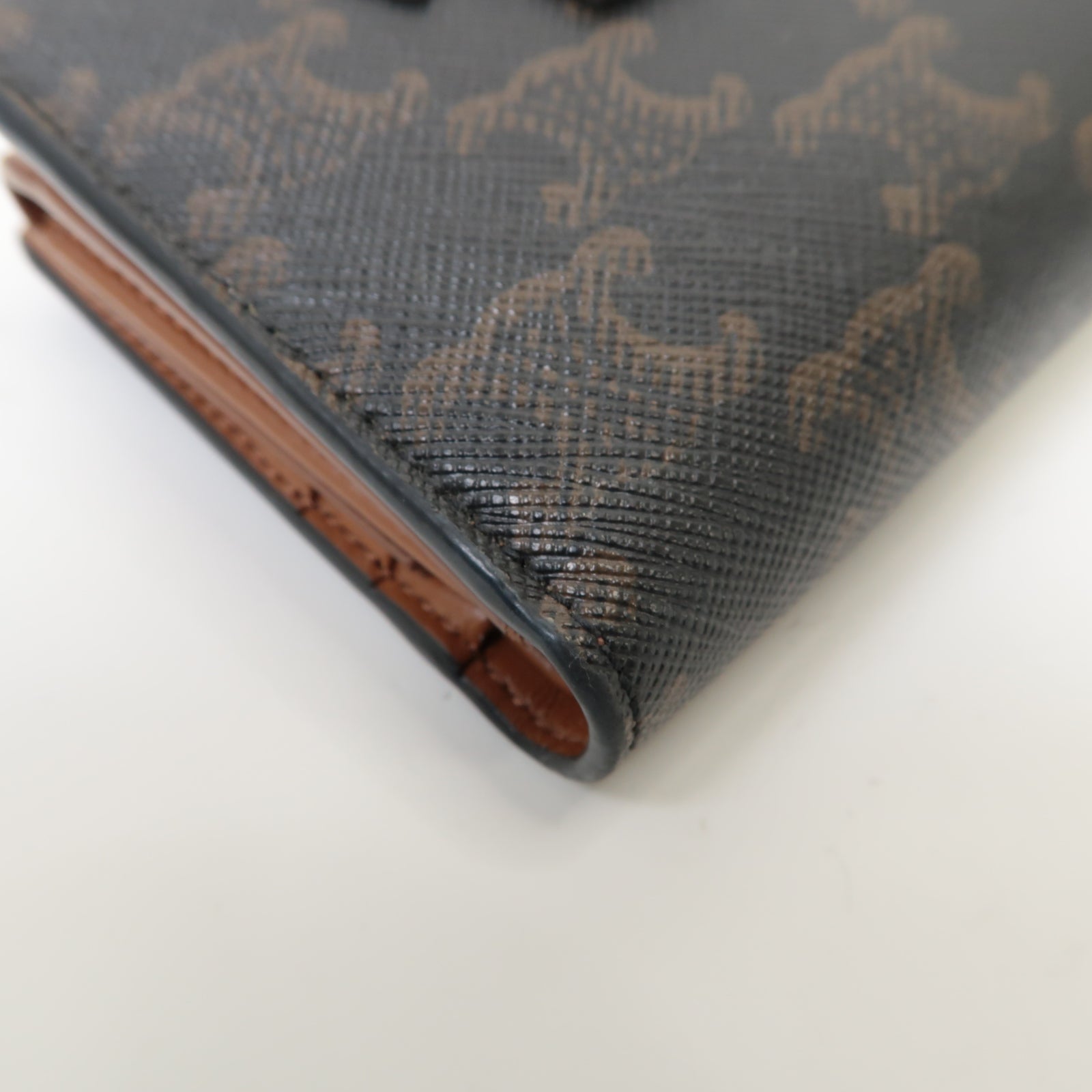 CELINE 塗層帆布Wallet金扣錢包啡色