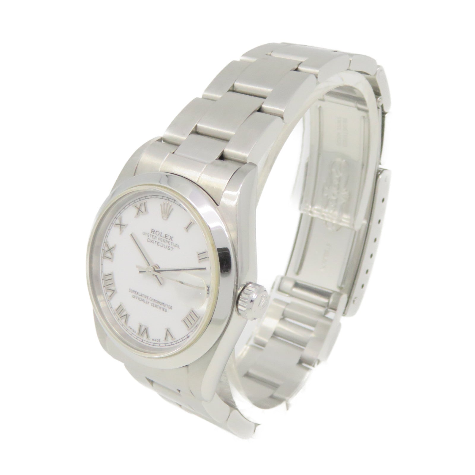 ROLEX Datejust不鏽鋼自動機芯手錶白色