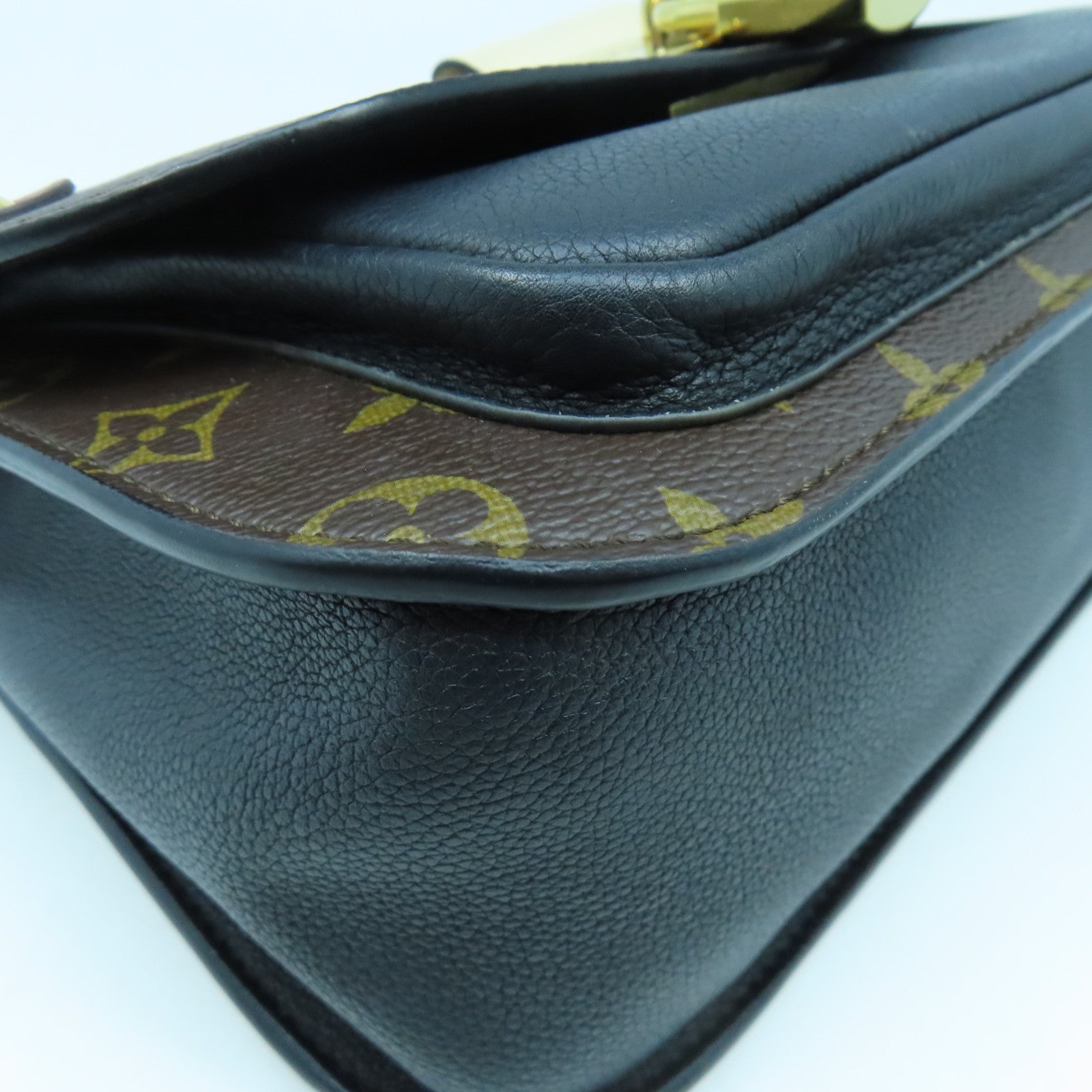 LOUIS VUITTON Monogram Vangurard金扣手挽肩背兩用袋啡色/黑色