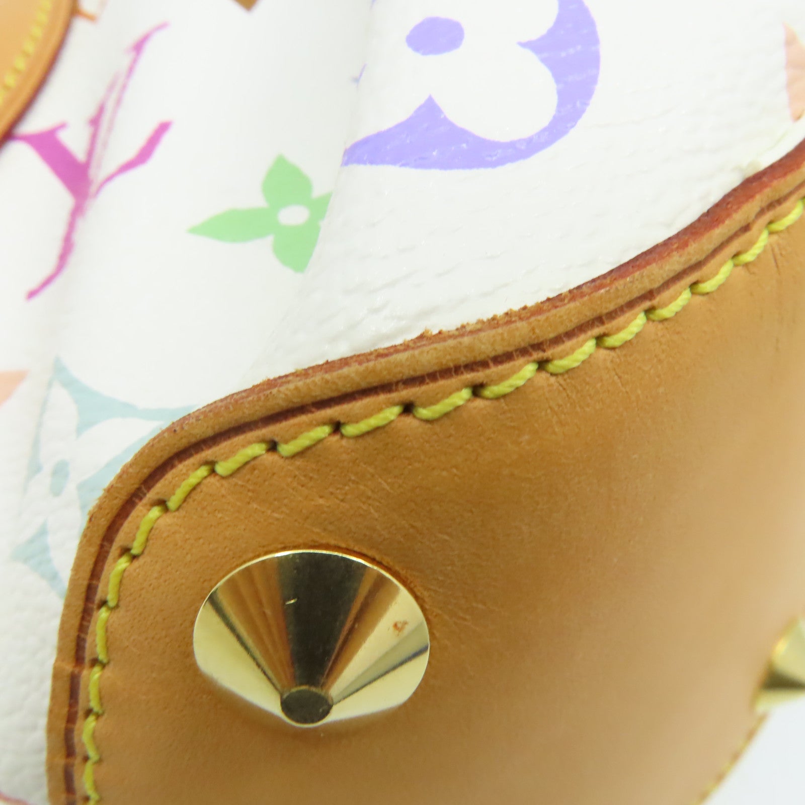 LOUIS VUITTON Monogram Multicolore Judy PM 2way Shoulder Bag金扣手挽肩背兩用袋白色/啡色