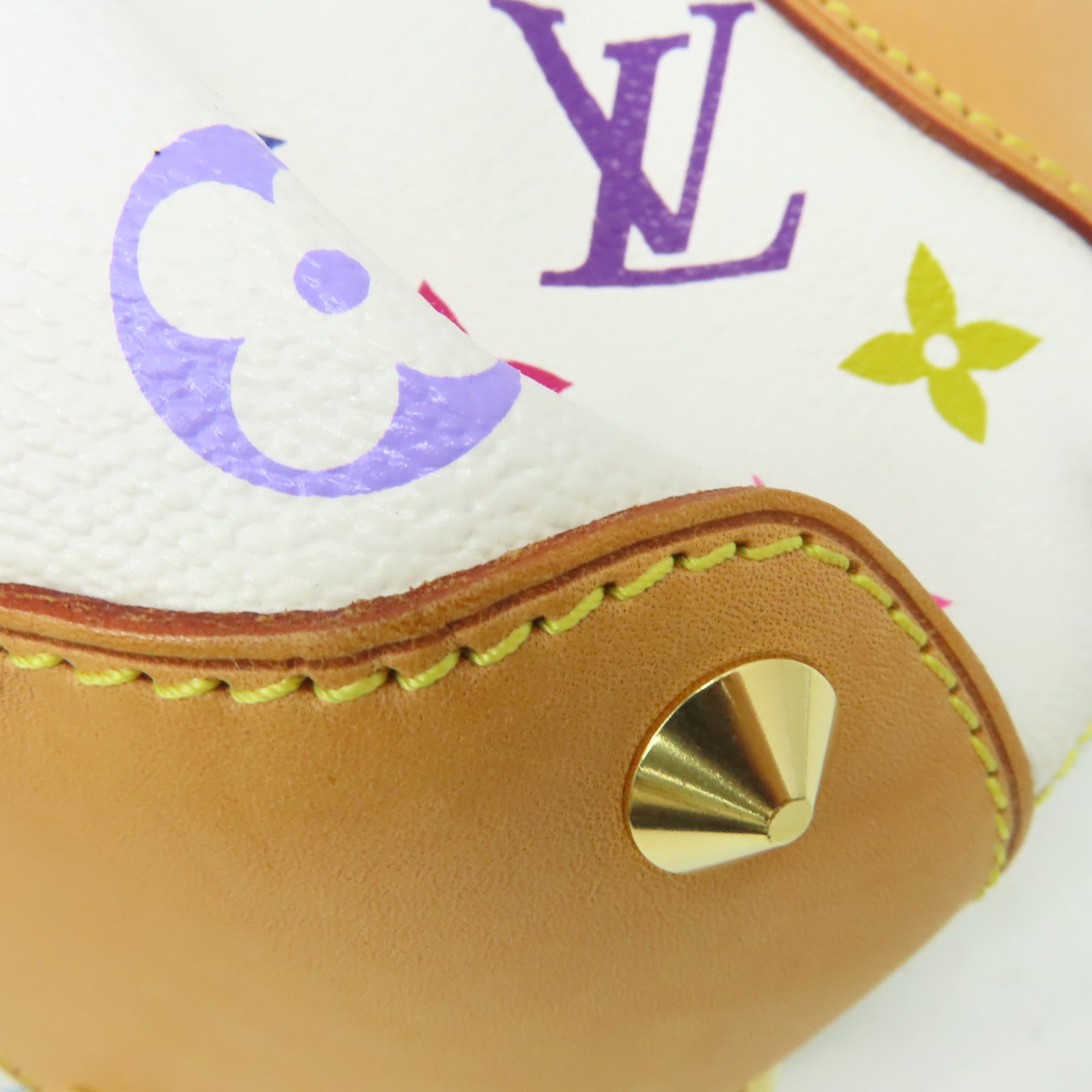 LOUIS VUITTON Monogram Multicolore Judy PM 2way Shoulder Bag金扣手挽肩背兩用袋白色/啡色