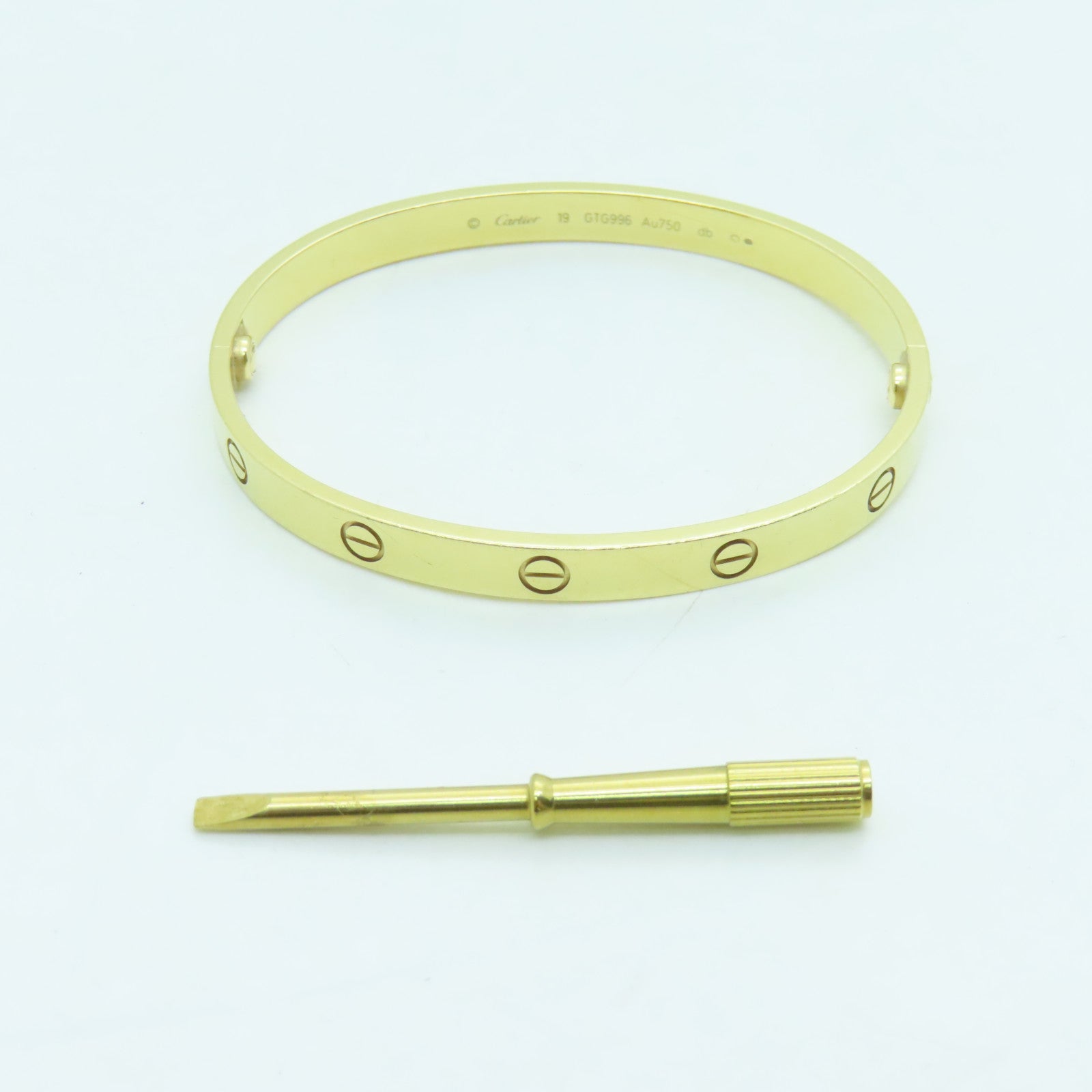 CARTIER 18K Gold Love Bracelet Bracelet Cartier#19