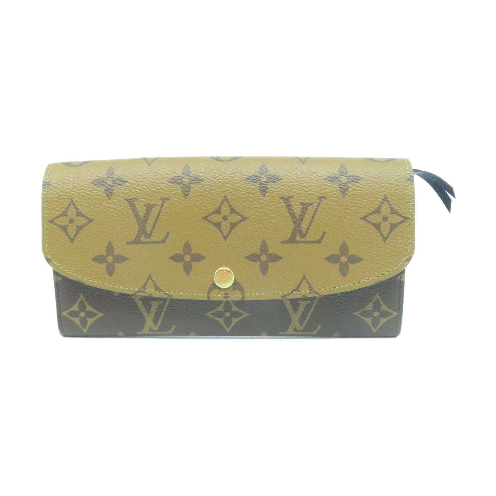 LOUIS VUITTON Monogram Emilie金扣長錢包啡色
