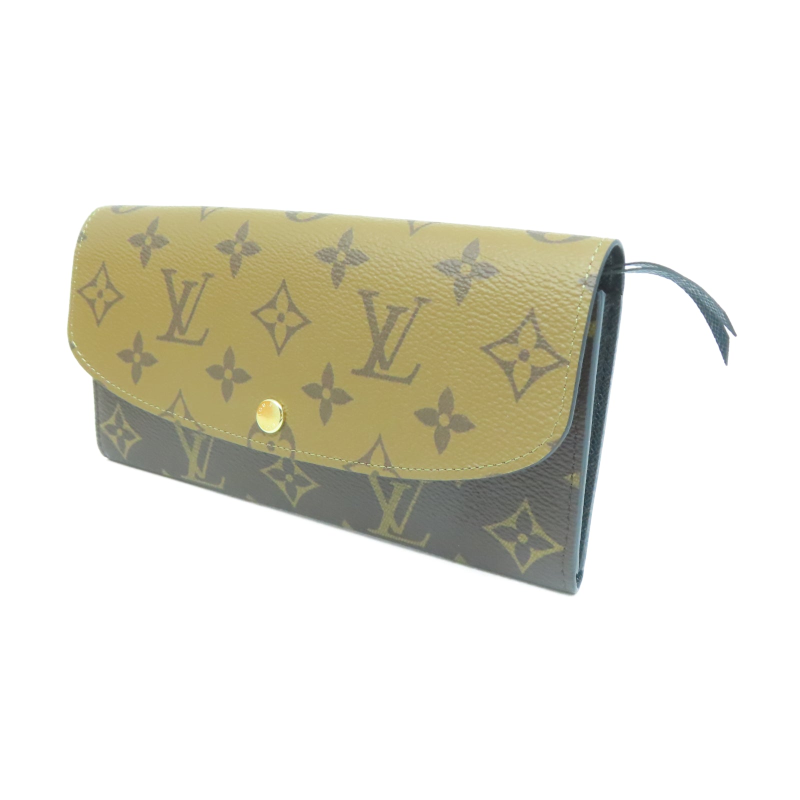 LOUIS VUITTON Monogram Emilie金扣長錢包啡色