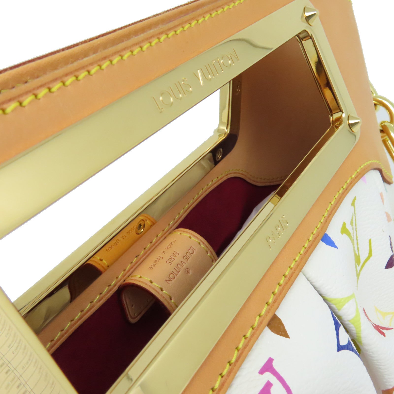 LOUIS VUITTON Monogram Multicolore Judy PM 2way Shoulder Bag金扣手挽肩背兩用袋白色/啡色