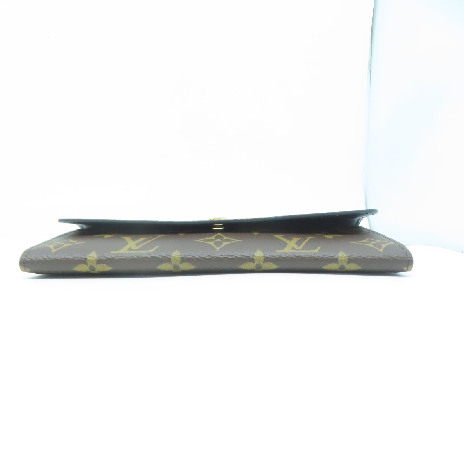 LOUIS VUITTON Monogram Emilie金扣長錢包啡色
