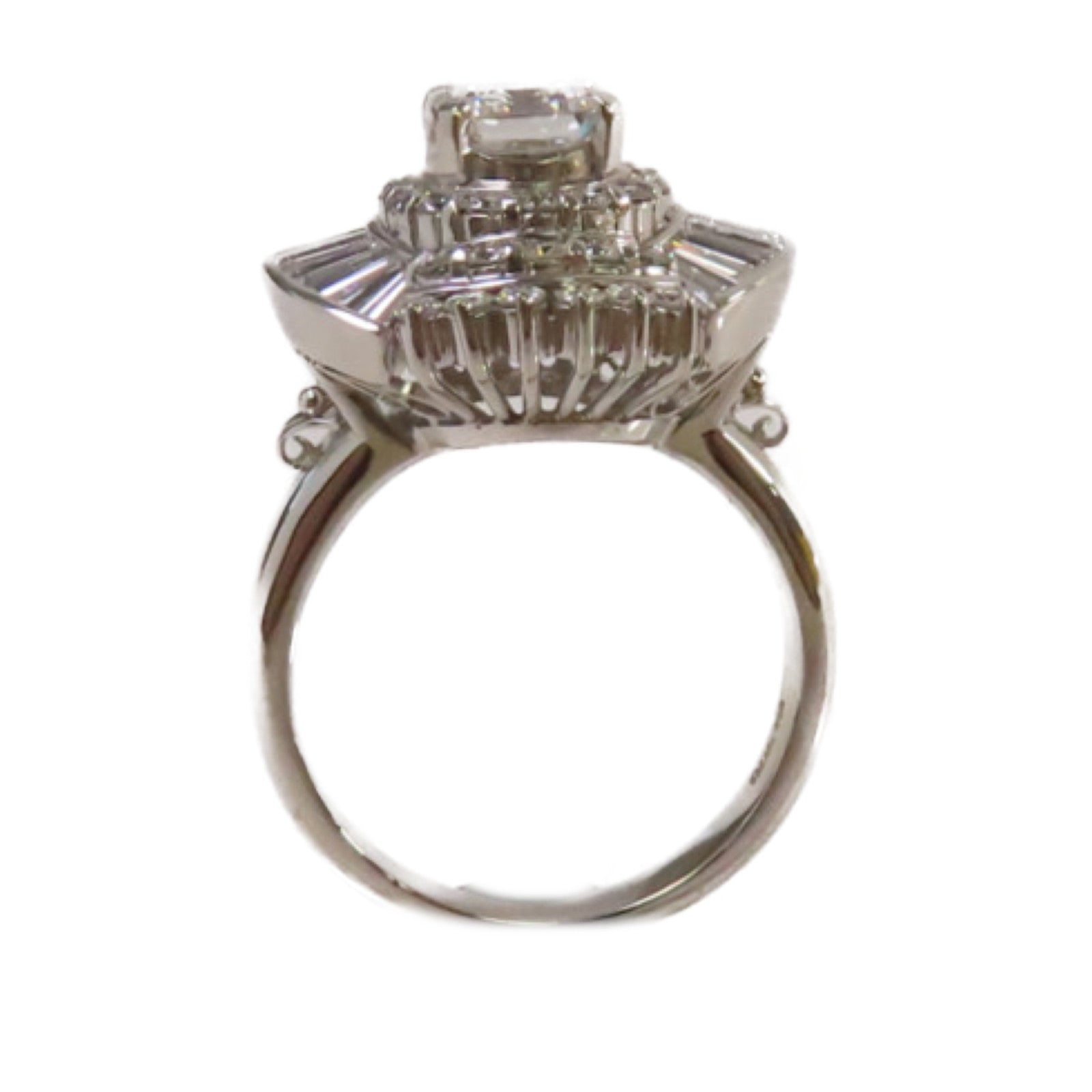 JEWELRY PT900鉑金/1.50ct/0.92ct鑽石Diamond Ring戒指US#5.5