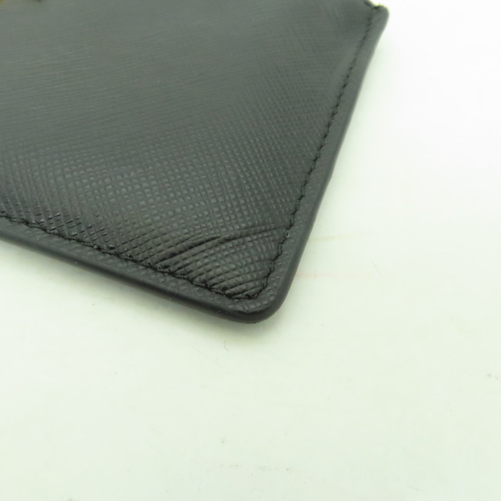 PRADA 牛皮皮革Card Case金扣卡片套黒色