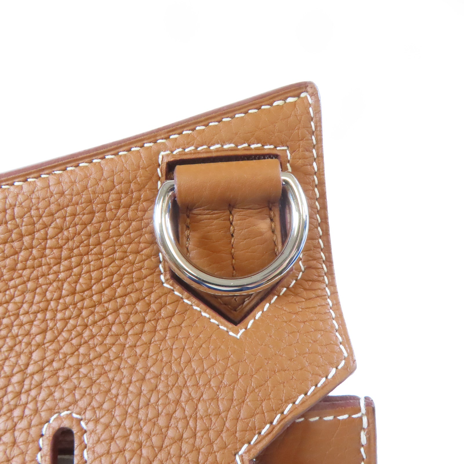 HERMES Clemence皮革Jypsiere 31銀扣肩背袋啡色