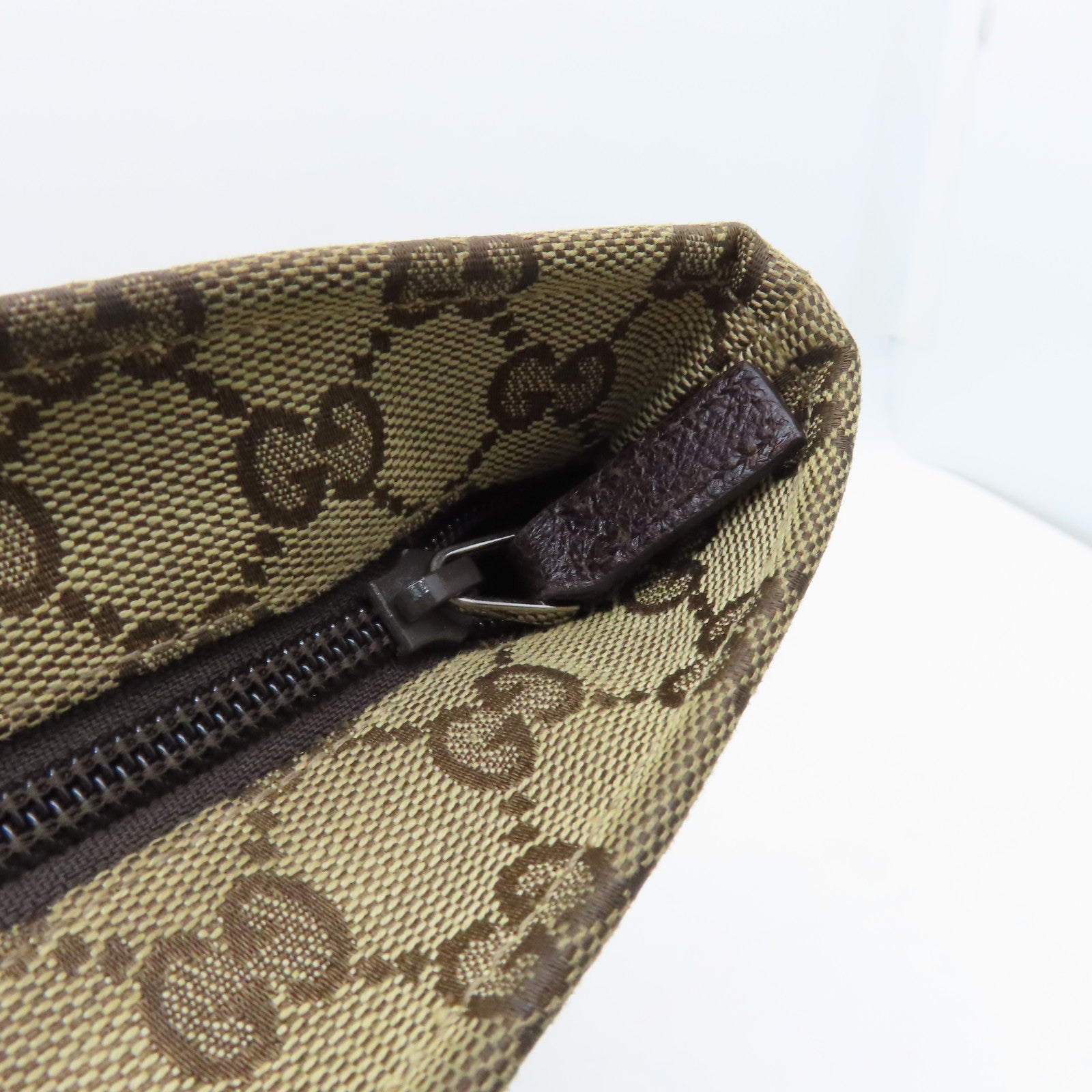 GUCCI 帆布Tote Bag银扣手挽肩背两用袋啡色