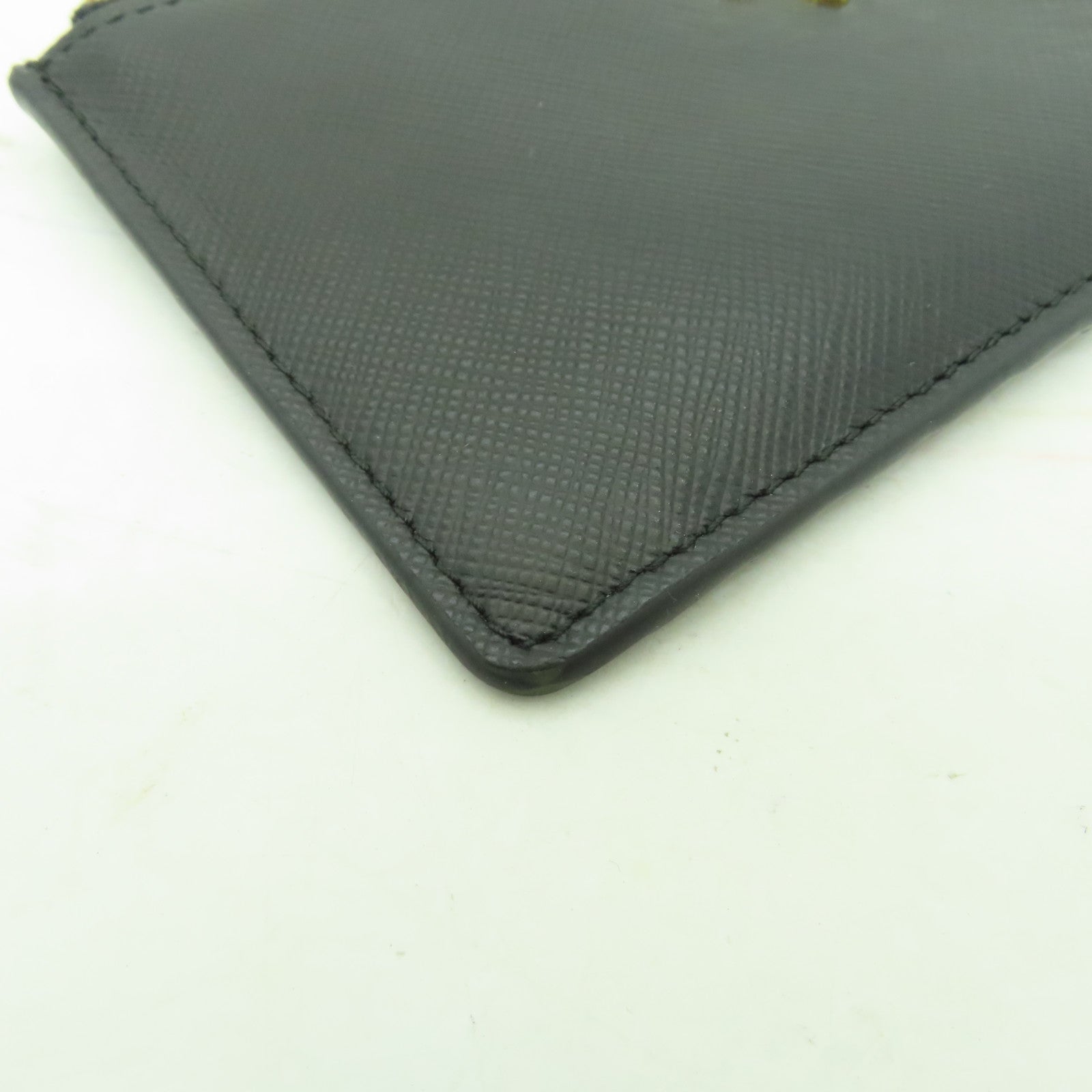 PRADA 牛皮皮革Card Case金扣卡片套黒色