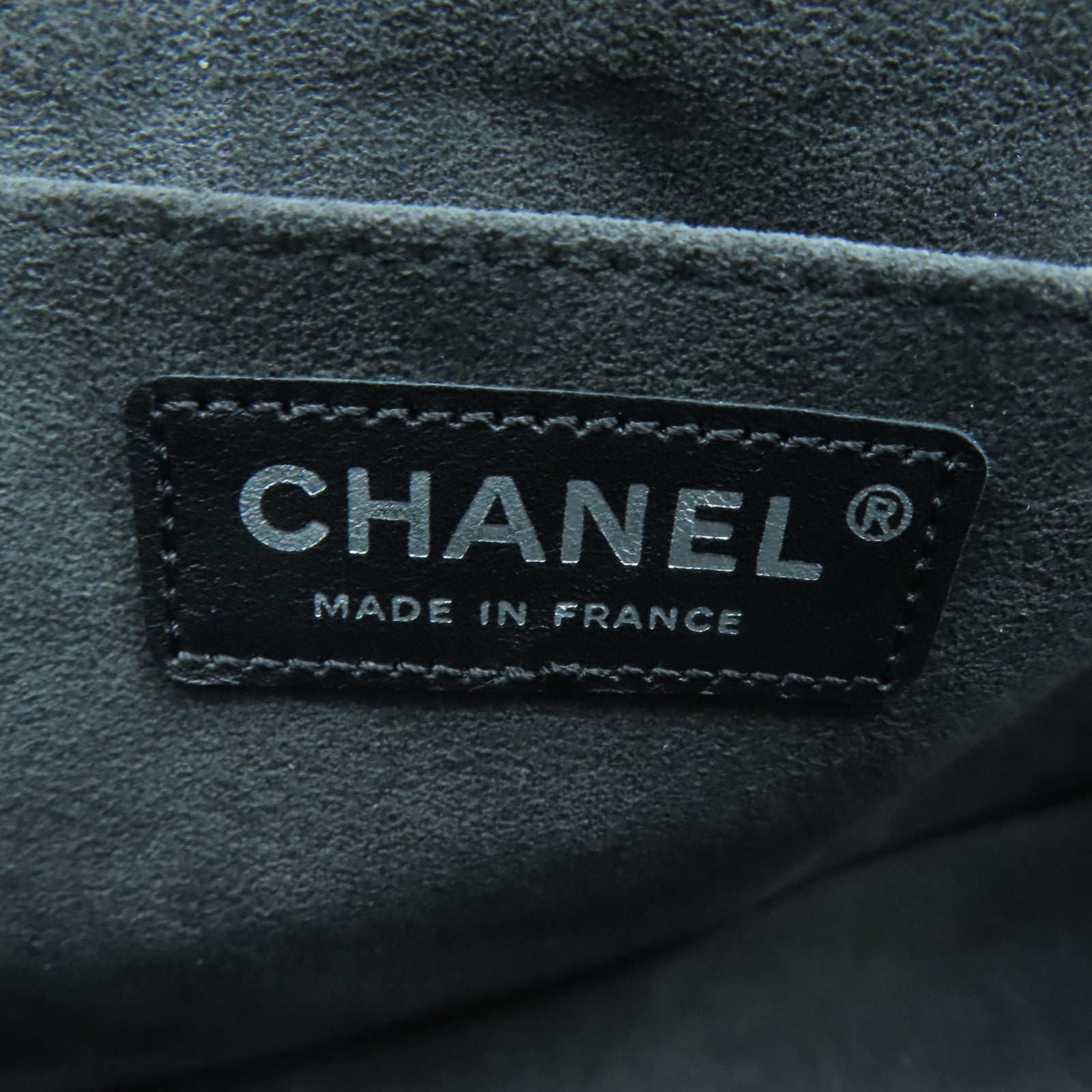 CHANEL rhombic cowhide leather / furry Chain Shoulder Bag silver buckle chain shoulder bag black