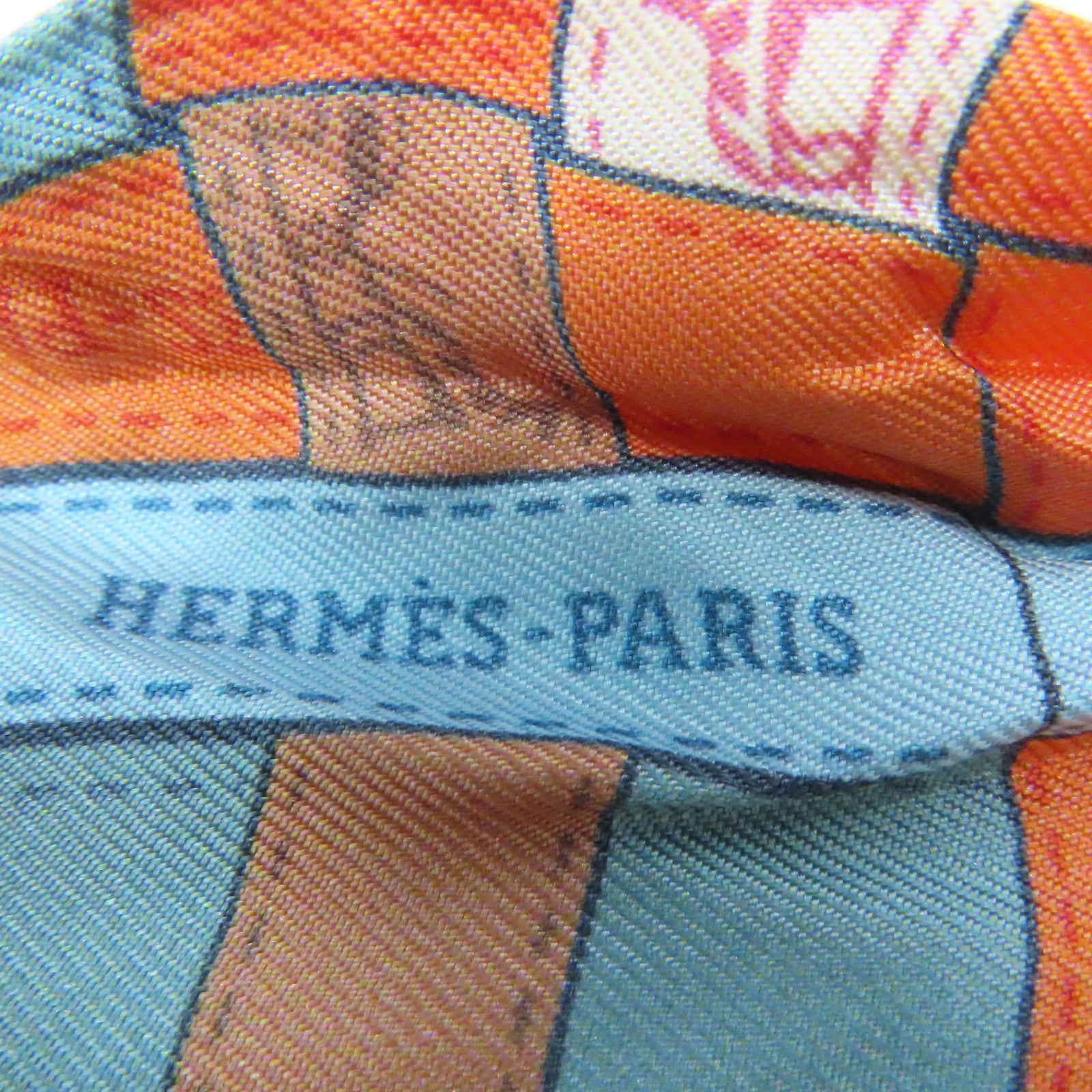 HERMES 丝质Twilly丝巾彩色浅蓝色