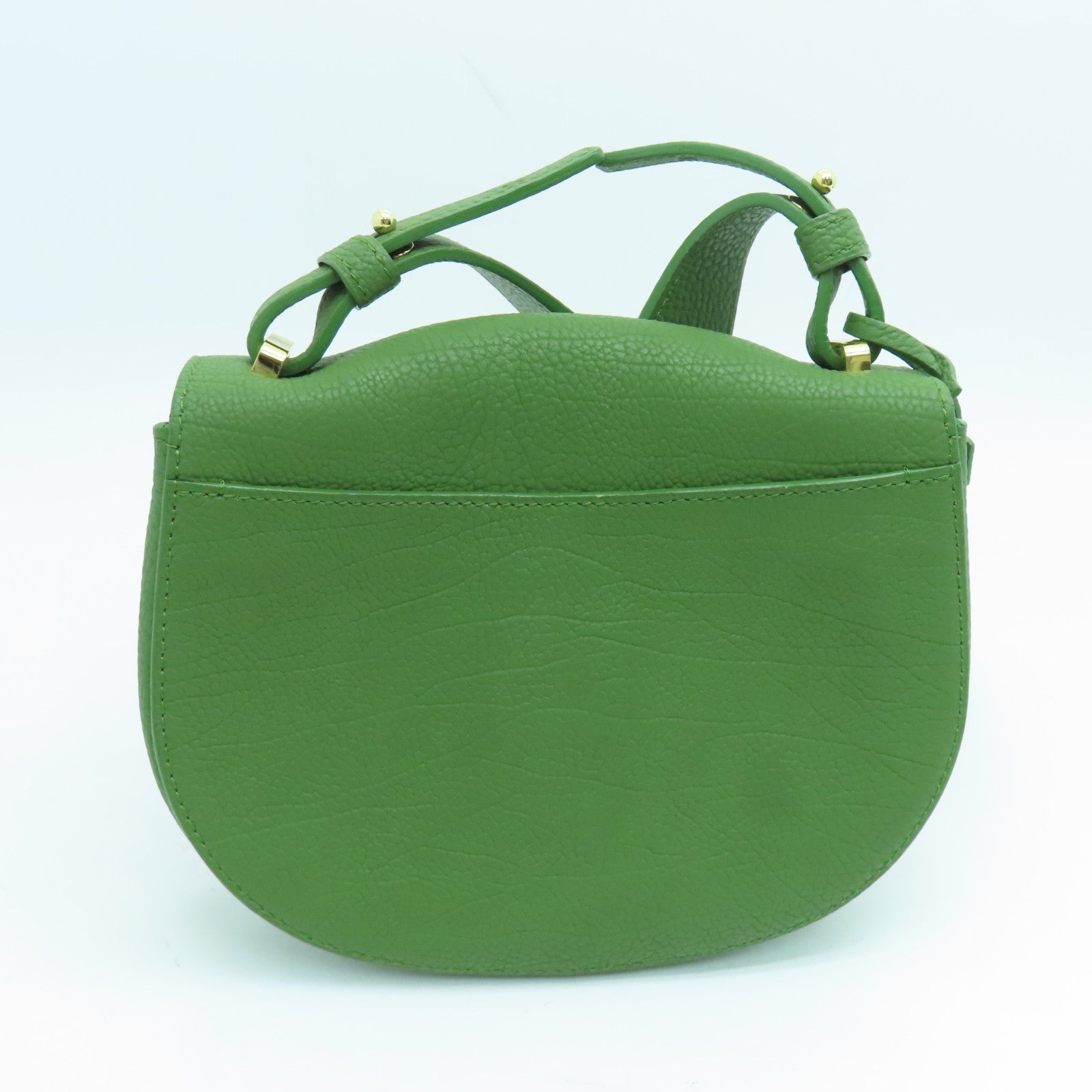 Delvaux 牛皮皮革Le Mutin Mini Shoulder Bag金扣肩背袋绿色