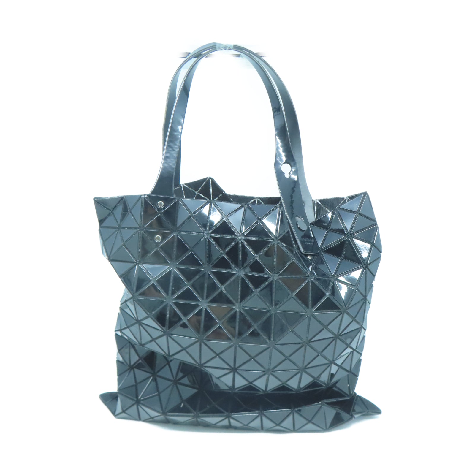 ISSEY MIYAKE 【激減優惠】塗層帆布Bao Bao銀扣手挽袋黑色