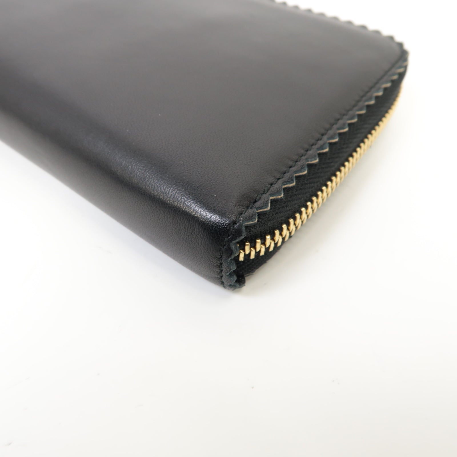 LOEWE 羊皮皮革Long Wallet金扣長錢包黑色/紫色