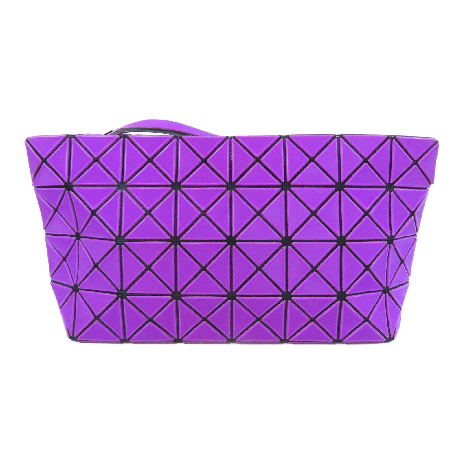 ISSEY MIYAKE PVC Pouch銀扣手拿包紫色