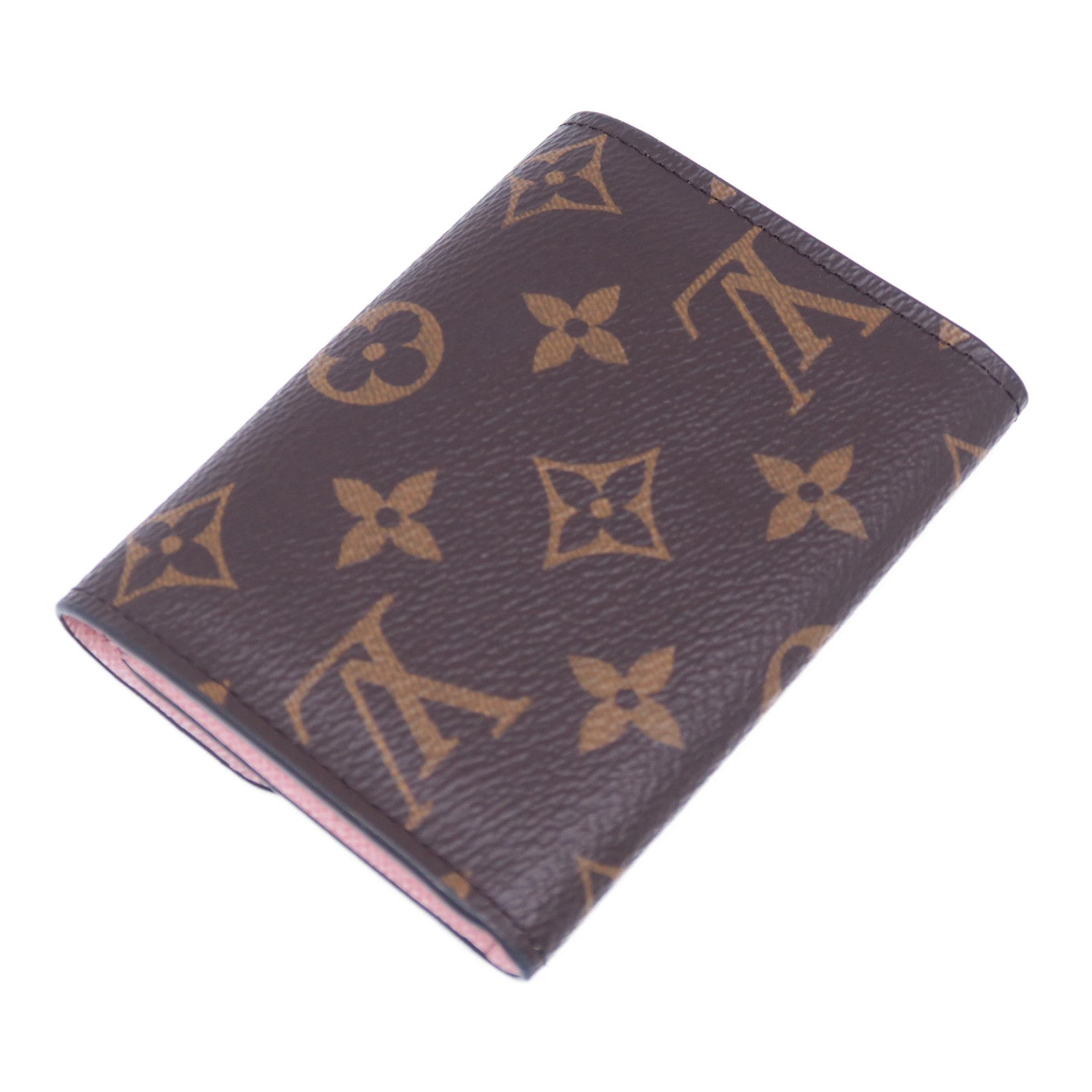 LOUIS VUITTON Monogram Rosalie Card Case金扣卡片套啡色/粉紅色