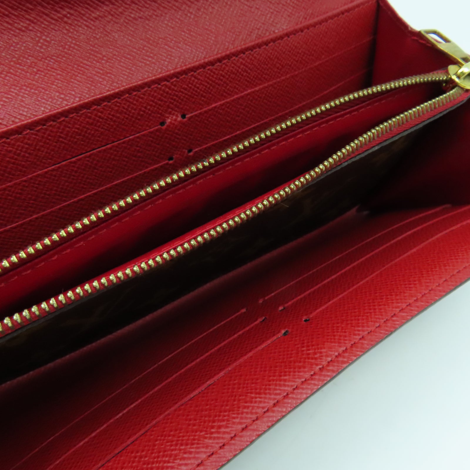 LOUIS VUITTON Monogram Sarah Wallet Retiro金扣長錢包啡色/紅色