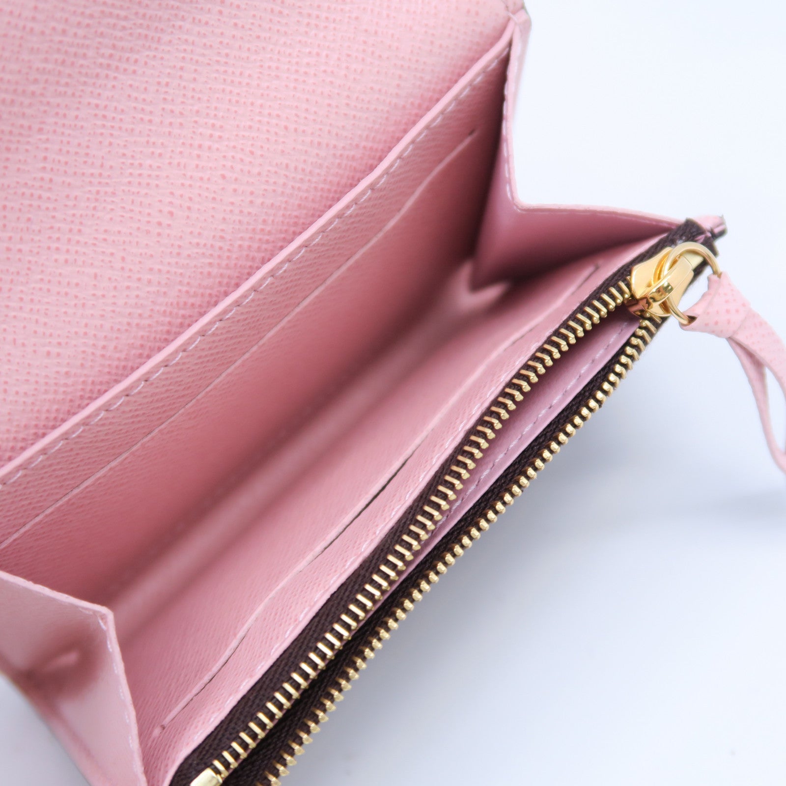 LOUIS VUITTON Monogram Rosalie Card Case金扣卡片套啡色/粉紅色
