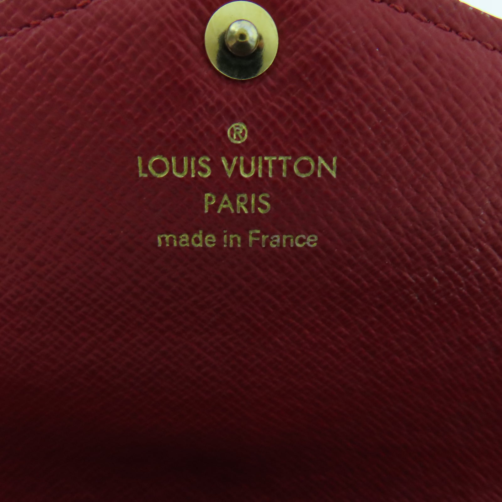 LOUIS VUITTON Monogram Sarah Wallet Retiro金扣長錢包啡色/紅色